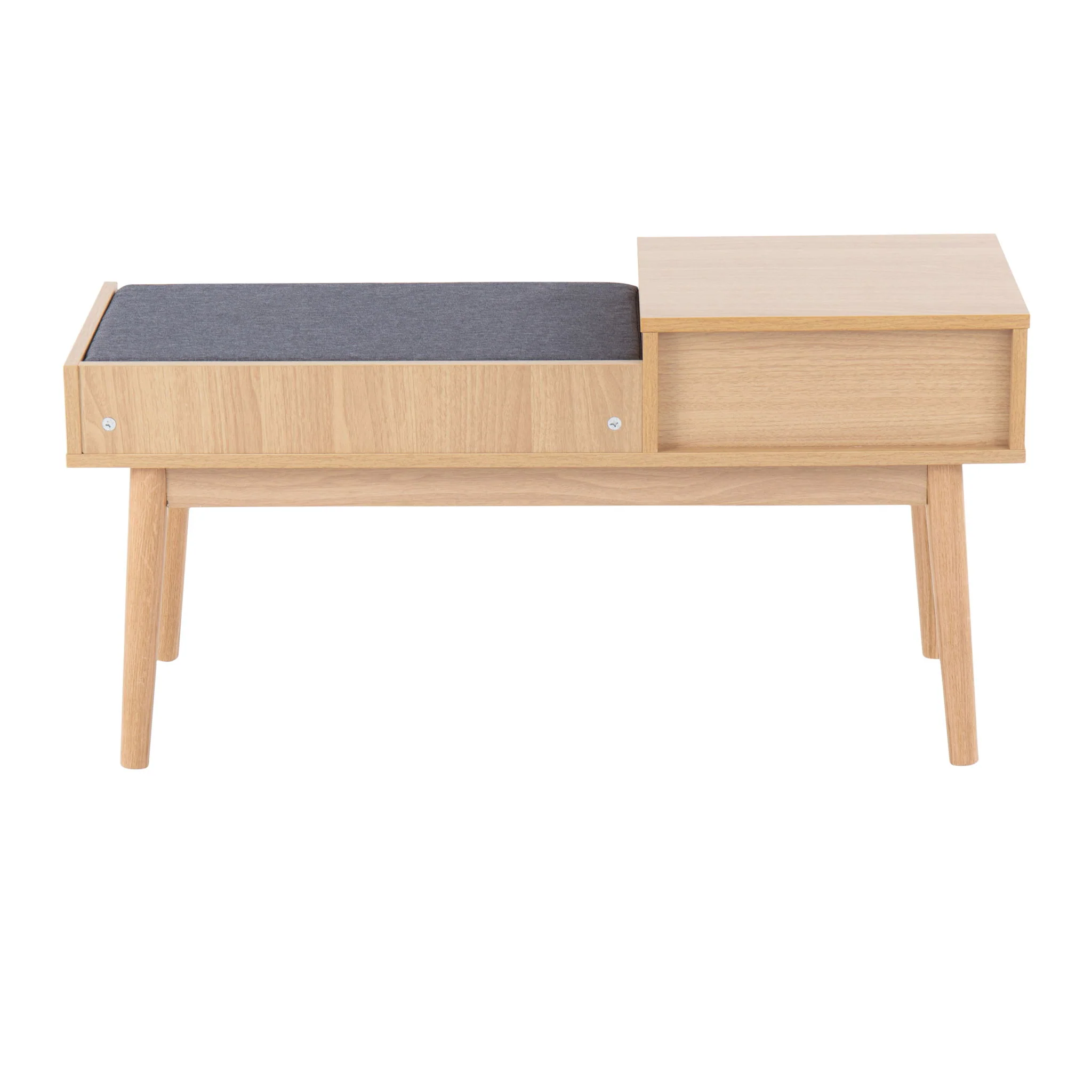 Telephone Contemporary Bench With Pull Out Drawer - Image 8