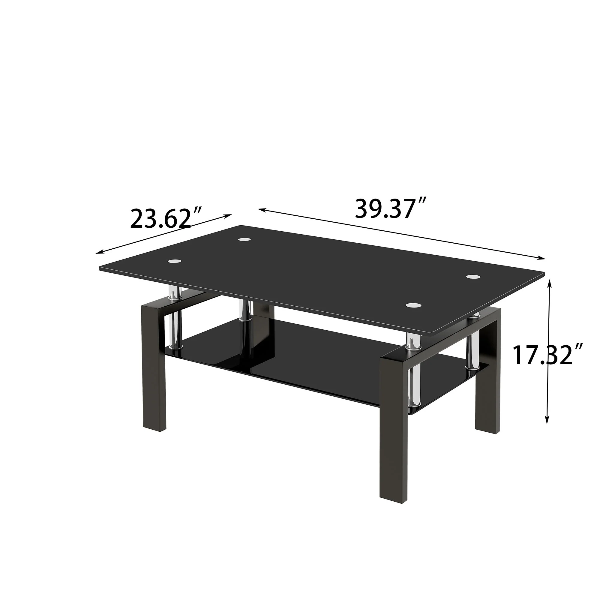 Tempered Glass Table With Storage - Image 14
