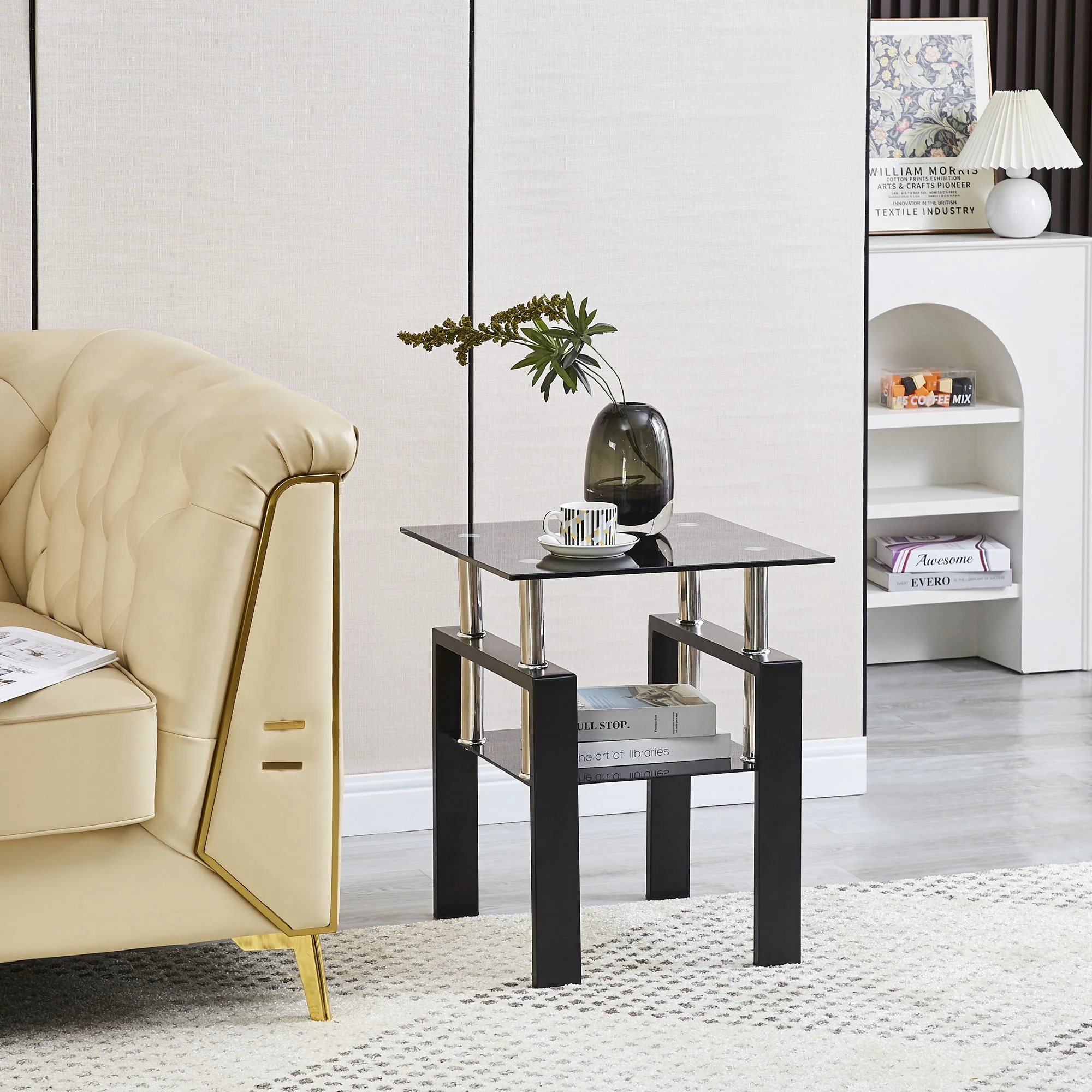 Tempered Glass Table With Storage - Image 30