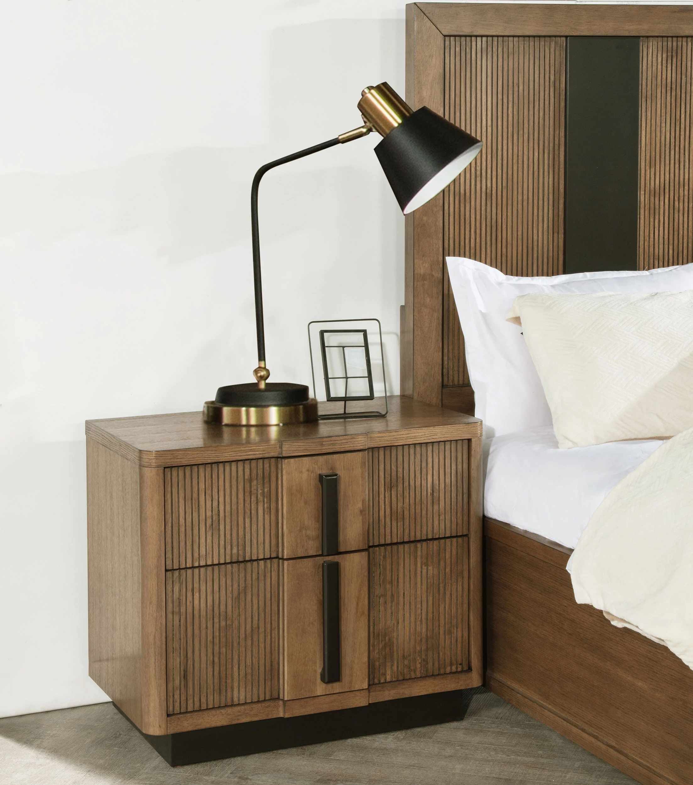 Terrace 2-Drawer Nightstand, Ash Brown - Image 3