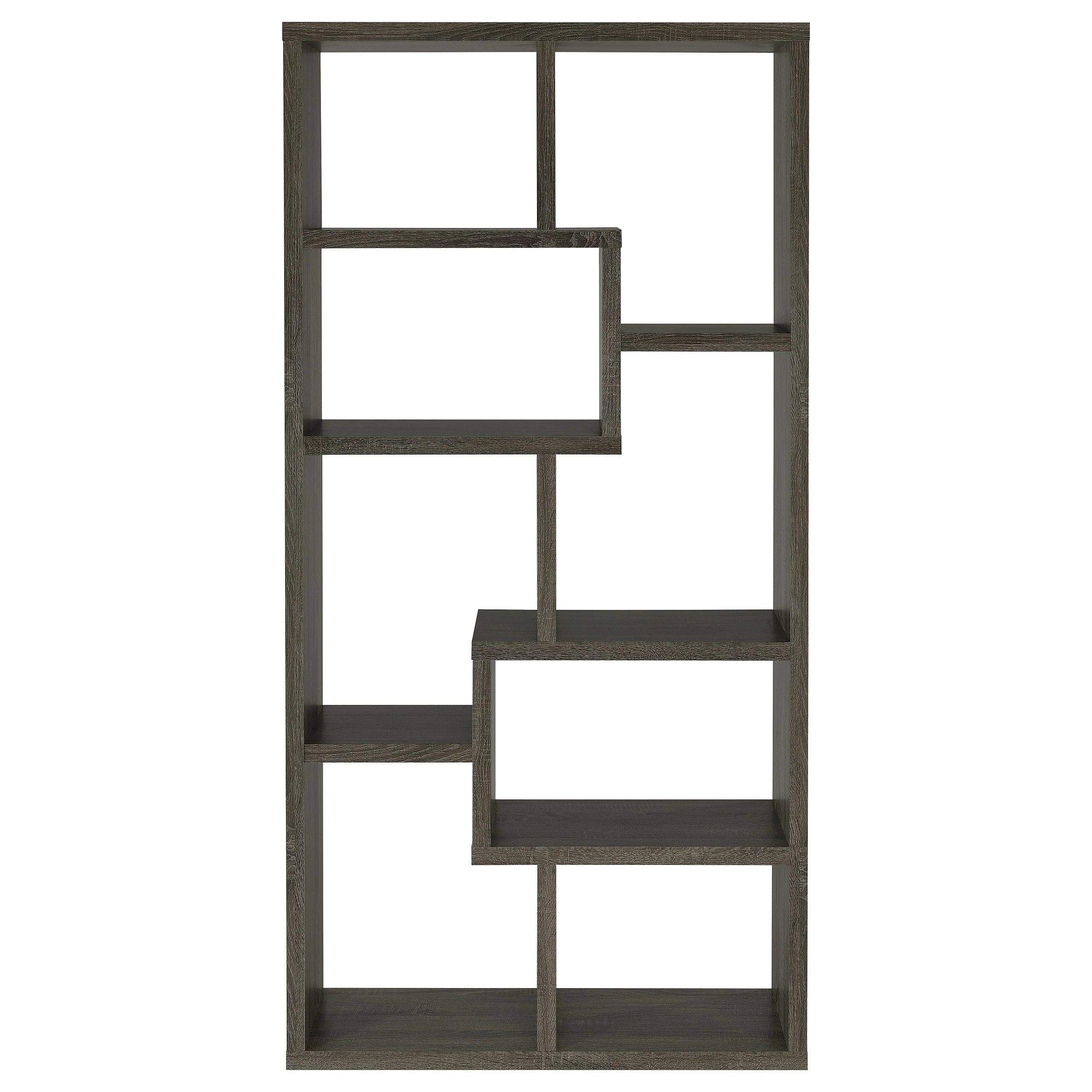 Theo 71-Inch 6-Shelf Bookshelf in Weathered Grey - Image 7