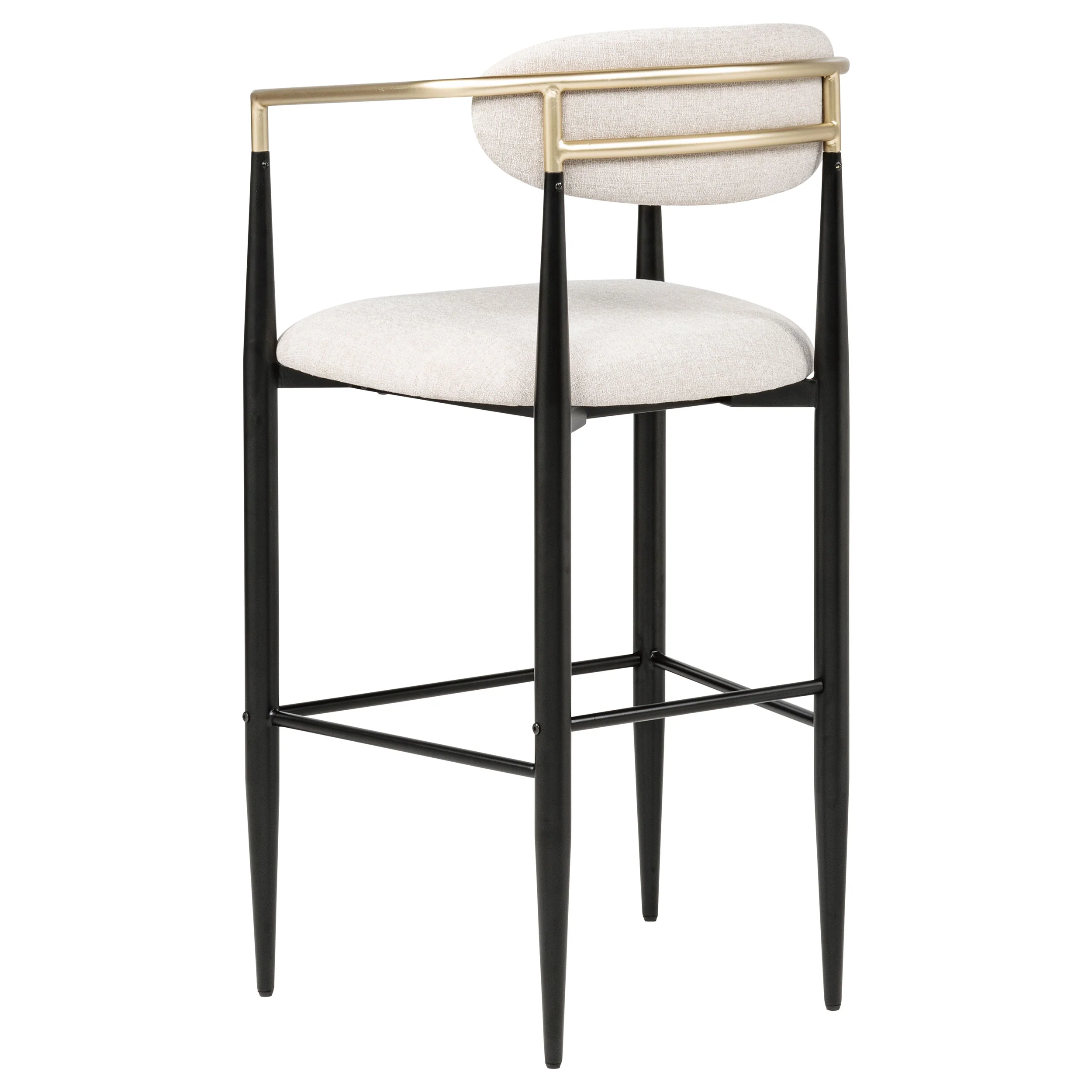 Tina Fabric Upholstered Bar Chair Beige (Set of 2) - Image 9