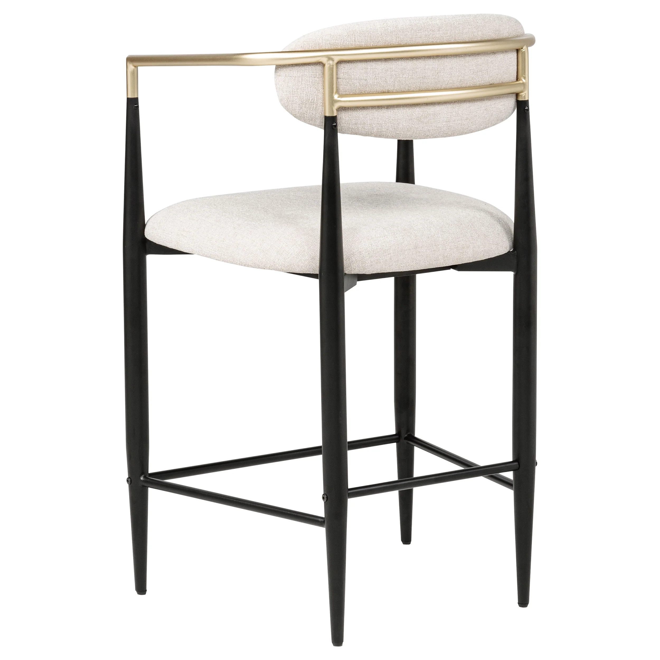 Tina Beige Fabric Upholstered Counter Chair (Set of 2) - Image 8
