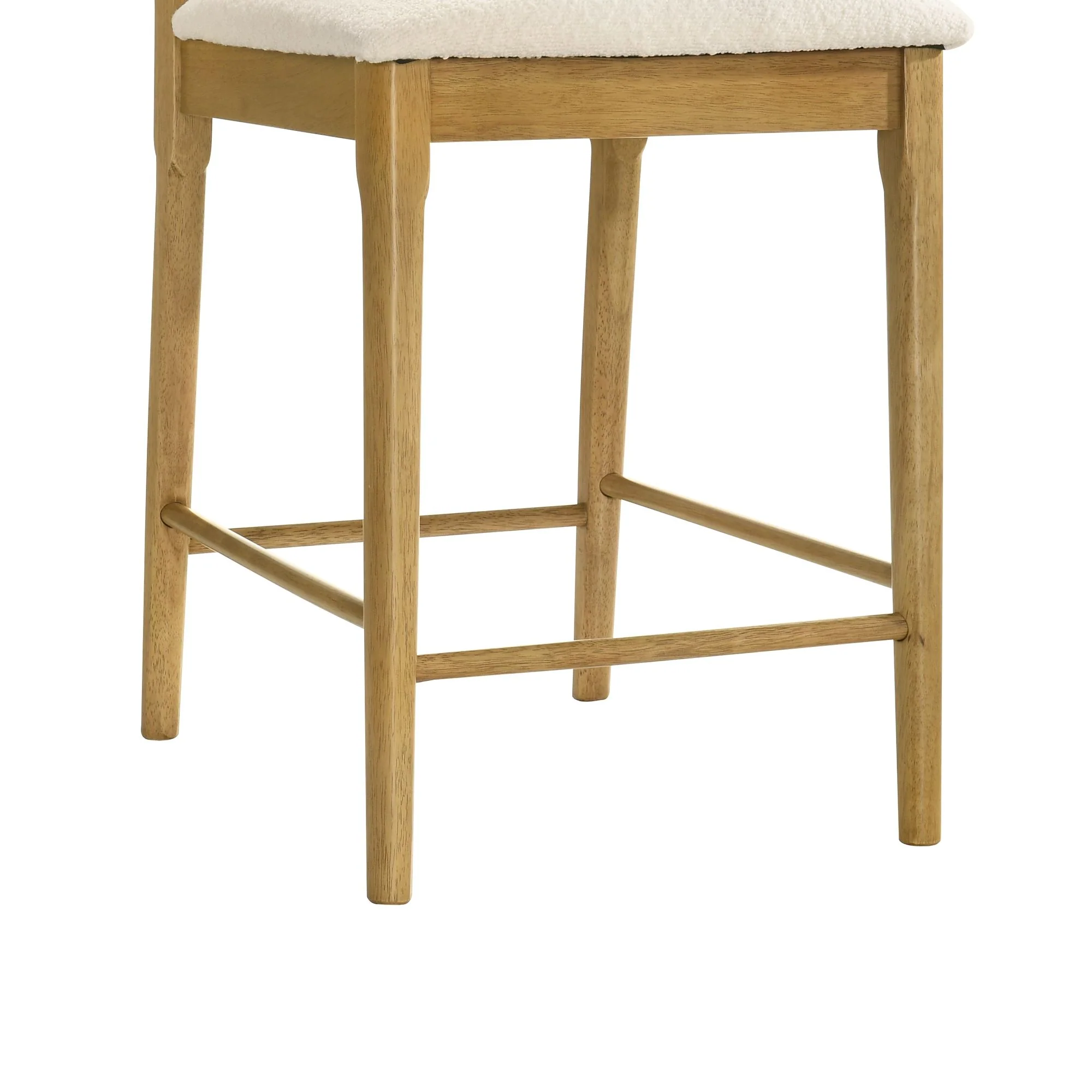 Tobias - Coastal Modern Wood Counter Height Kitchen Bar Stool - Image 22