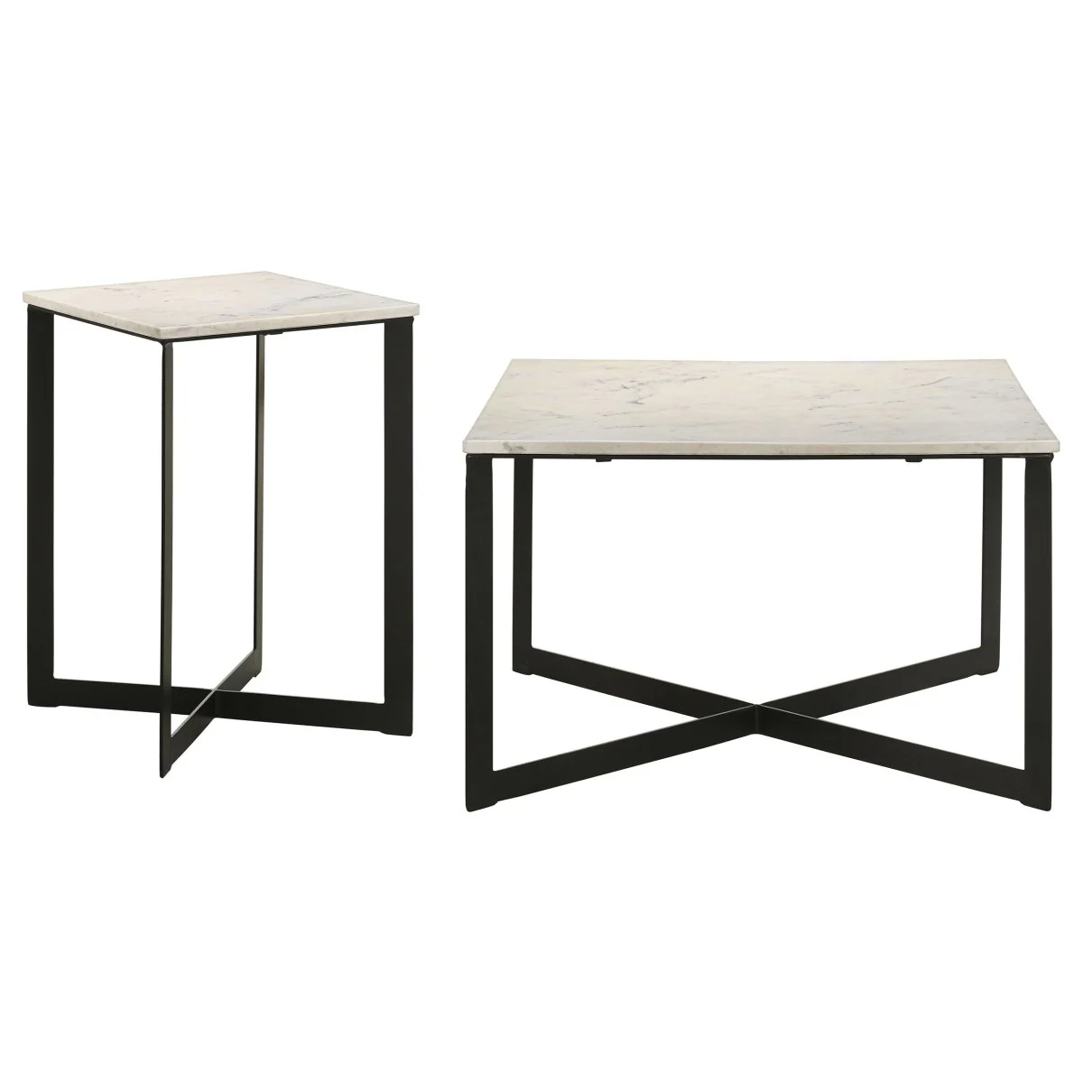 Tobin 2-Piece Marble Top Coffee and End Table Set - Image 2