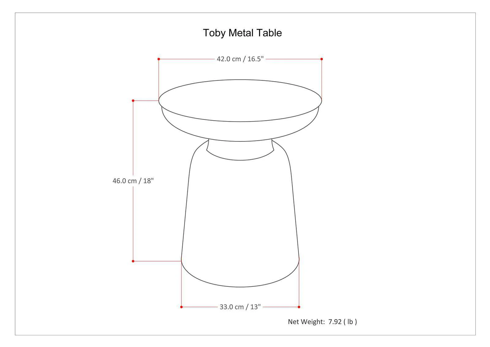 Toby - Metal Accent Table - Gold / Black Ombre - Image 4