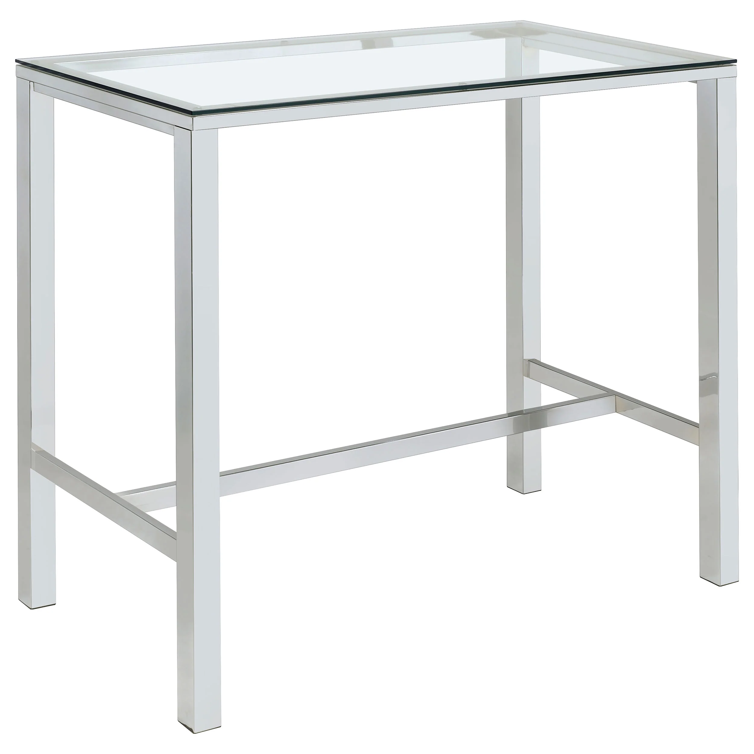 Tolbert 5-Piece Bar Set with Acrylic Chairs, Chrome - Image 5