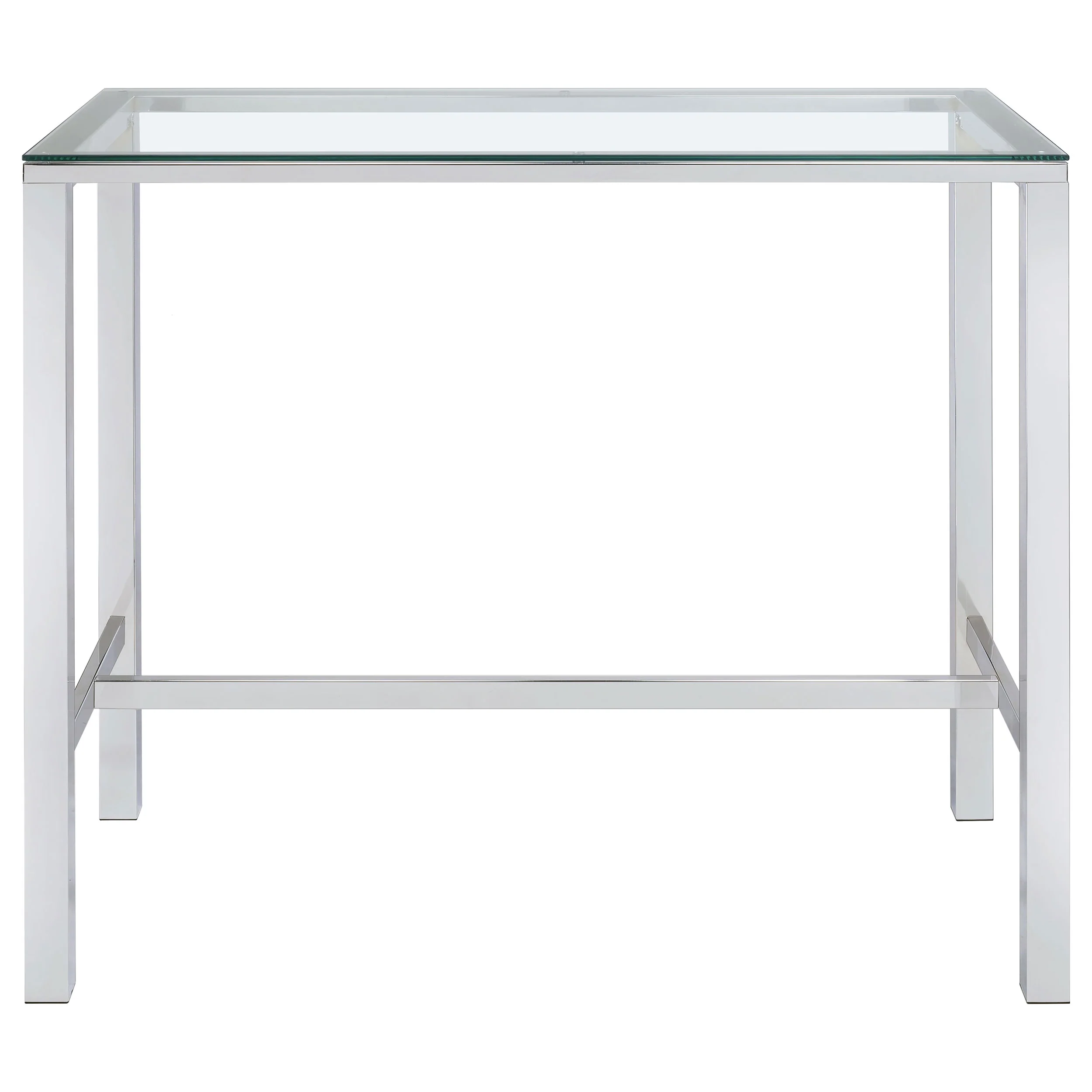 Tolbert Rectangular 47-inch Glass Top Pub Bar Table - Image 2