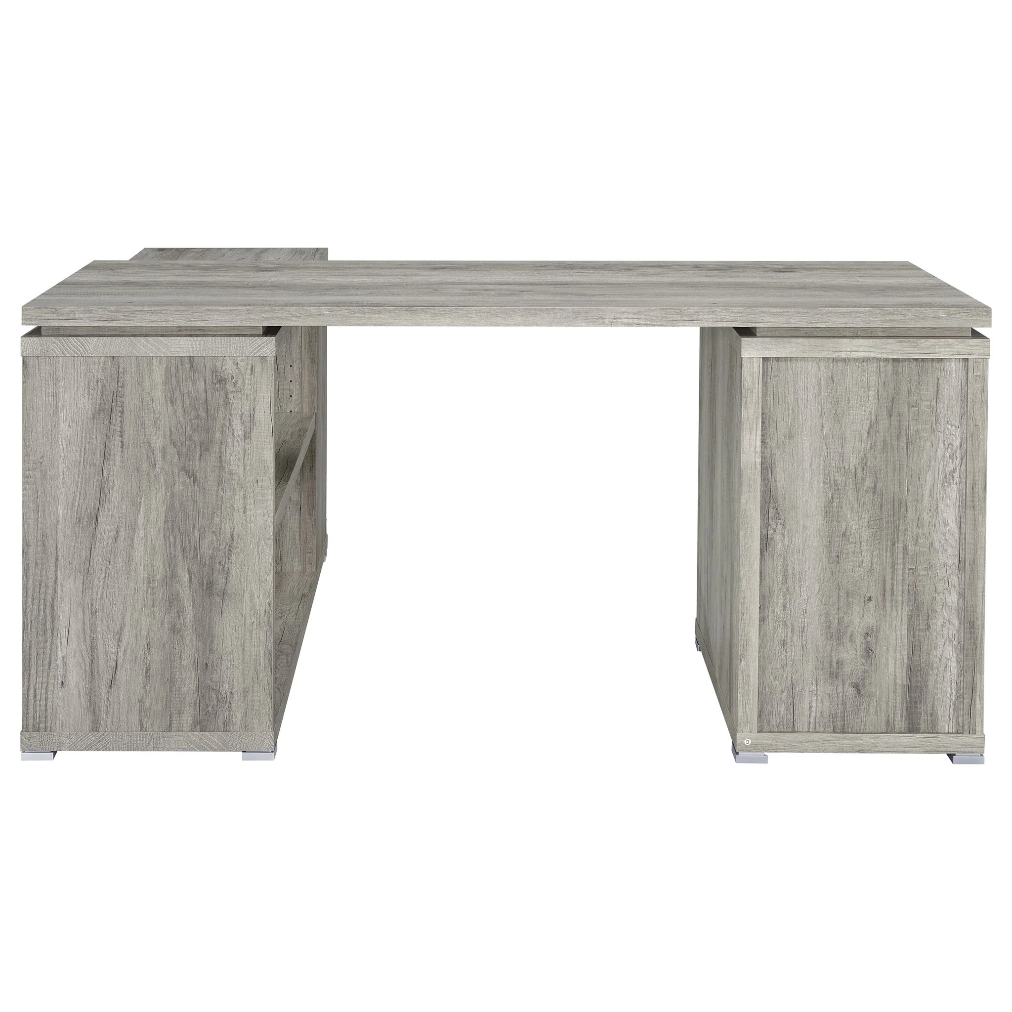 Tona - L-Shape Computer Desk With 3 Drawers And 5 Shelves - Image 9