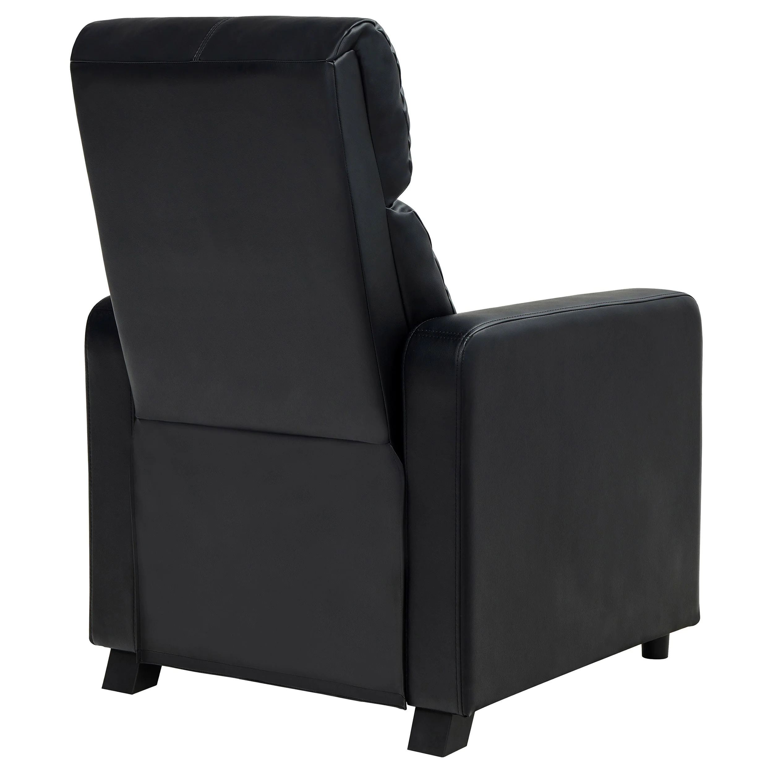 Toohey Upholstered Push Back Recliner - Black Leatherette - Image 8