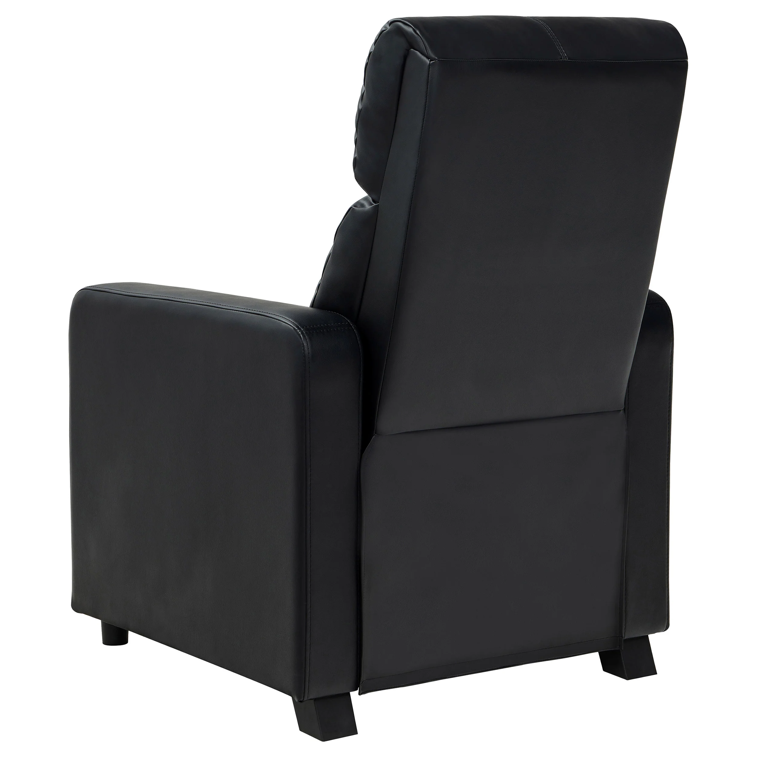 Toohey Upholstered Push Back Recliner - Black Leatherette - Image 9