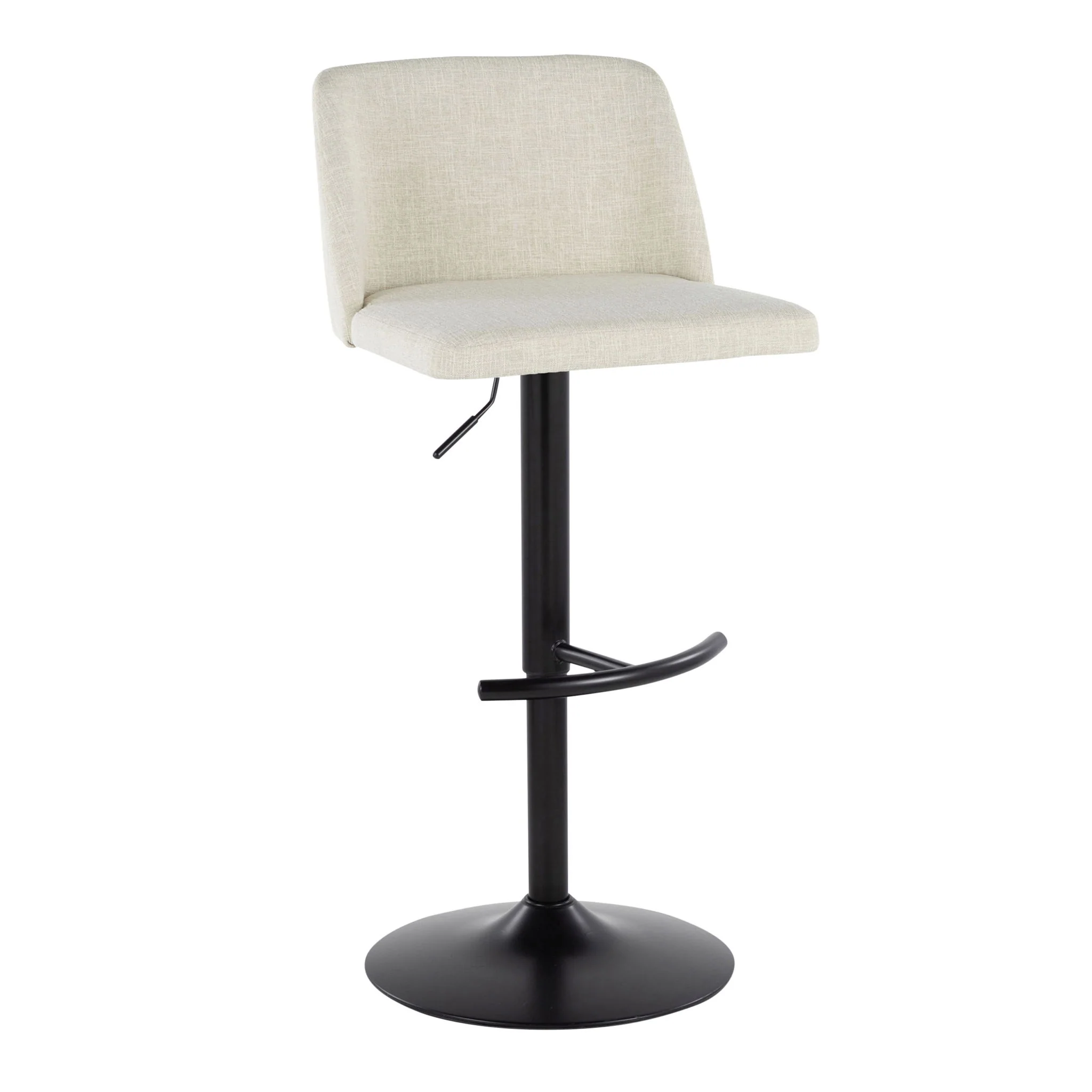 Toriano - Contemporary Adjustable Barstool Swivel With Rounded T Footrest (Set of 2) - Image 10