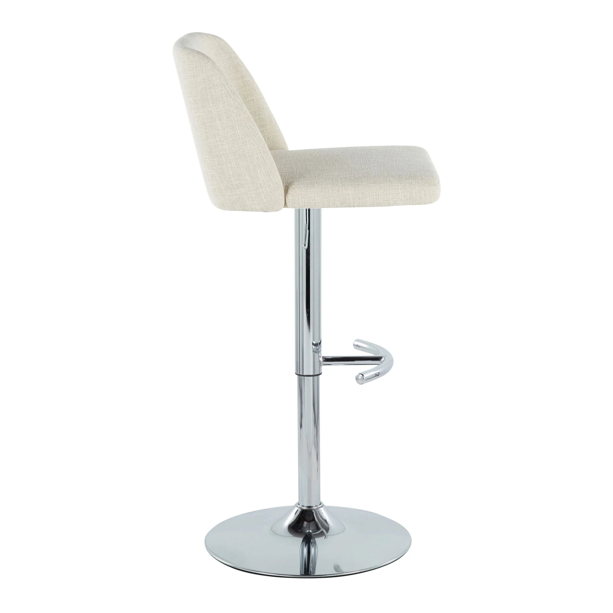 Toriano - Contemporary Adjustable Barstool Swivel With Rounded T Footrest (Set of 2) - Image 13