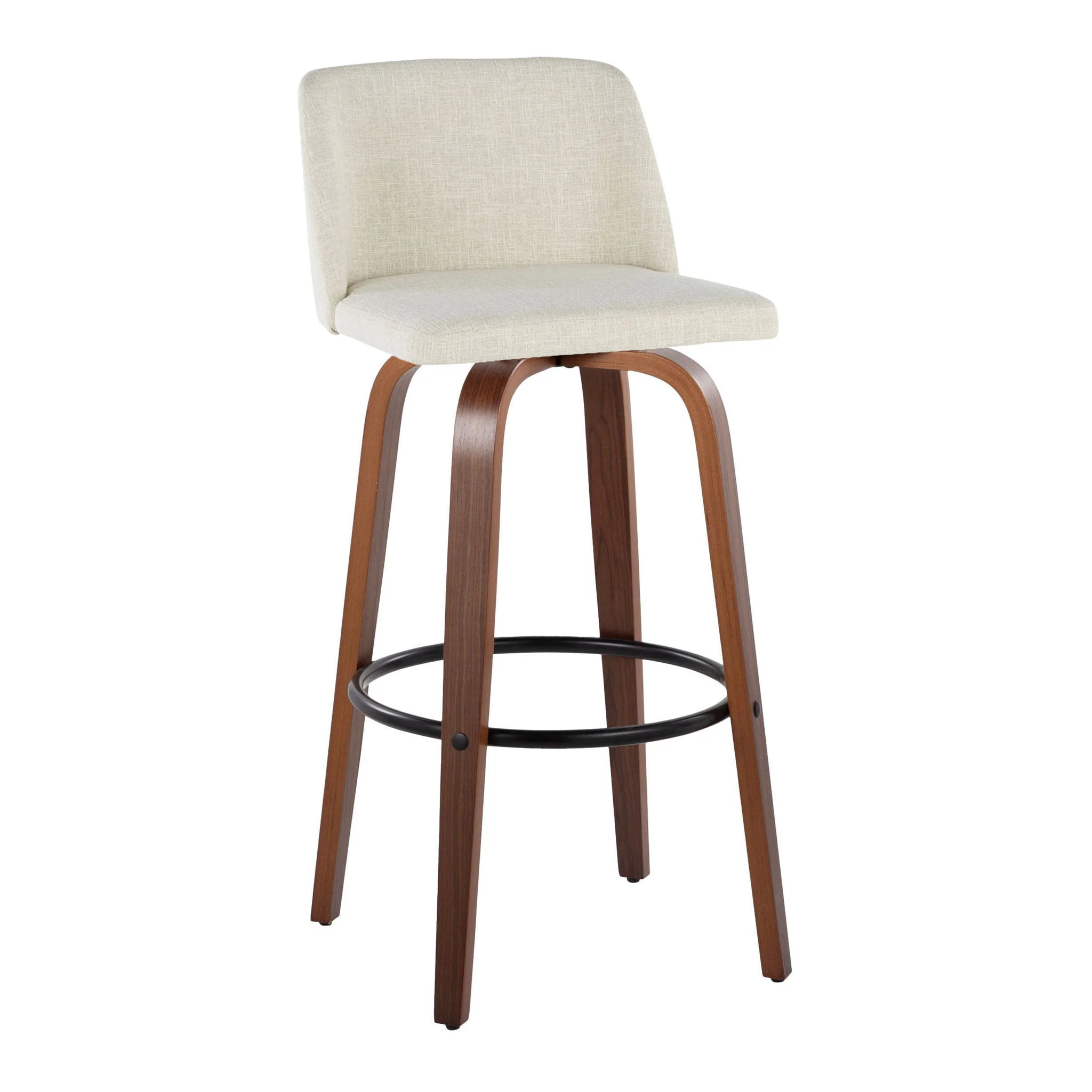 Toriano - Contemporary Fixed Height Barstool Swivel And Round Footrest (Set of 2) - Image 11