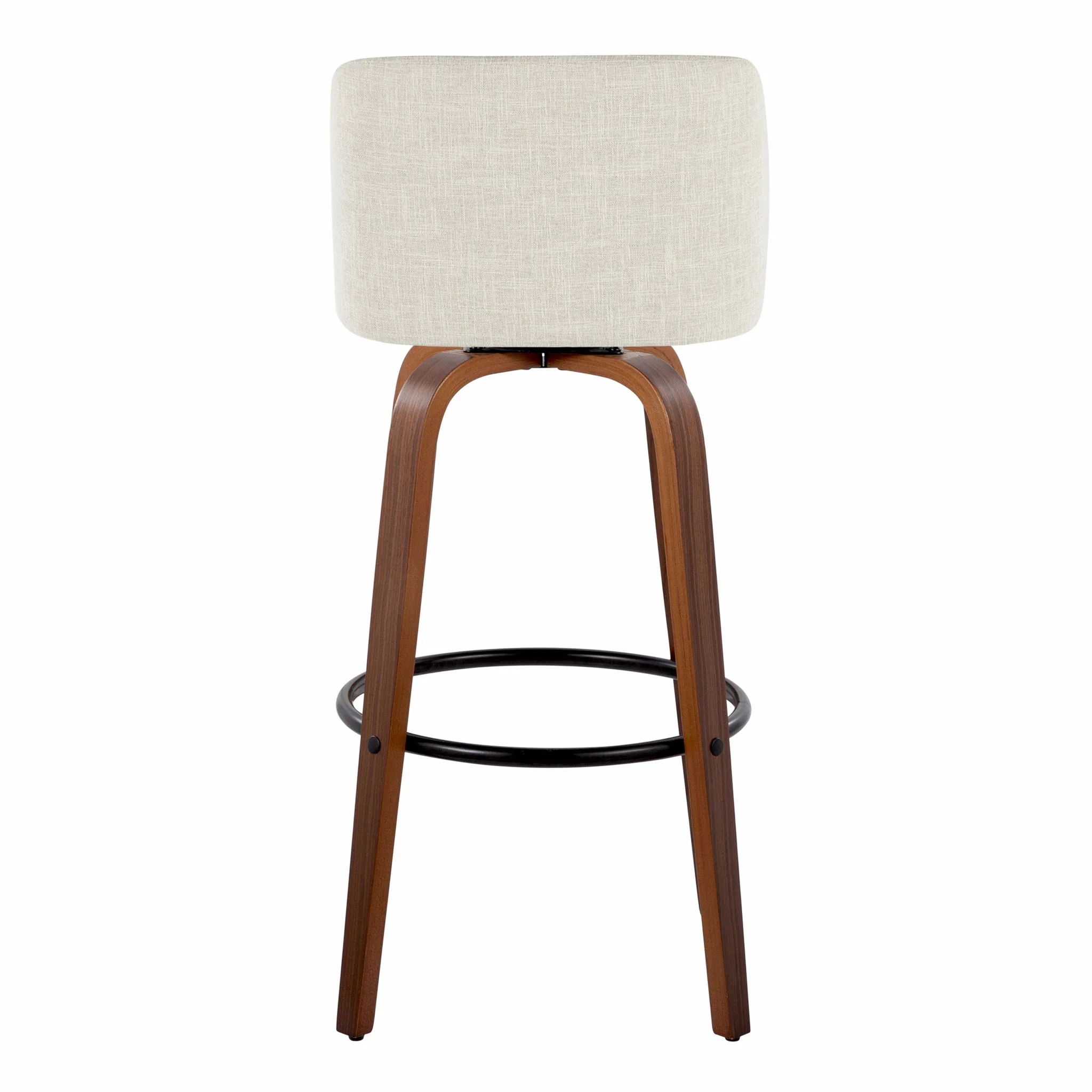 Toriano - Contemporary Fixed Height Barstool Swivel And Round Footrest (Set of 2) - Image 8