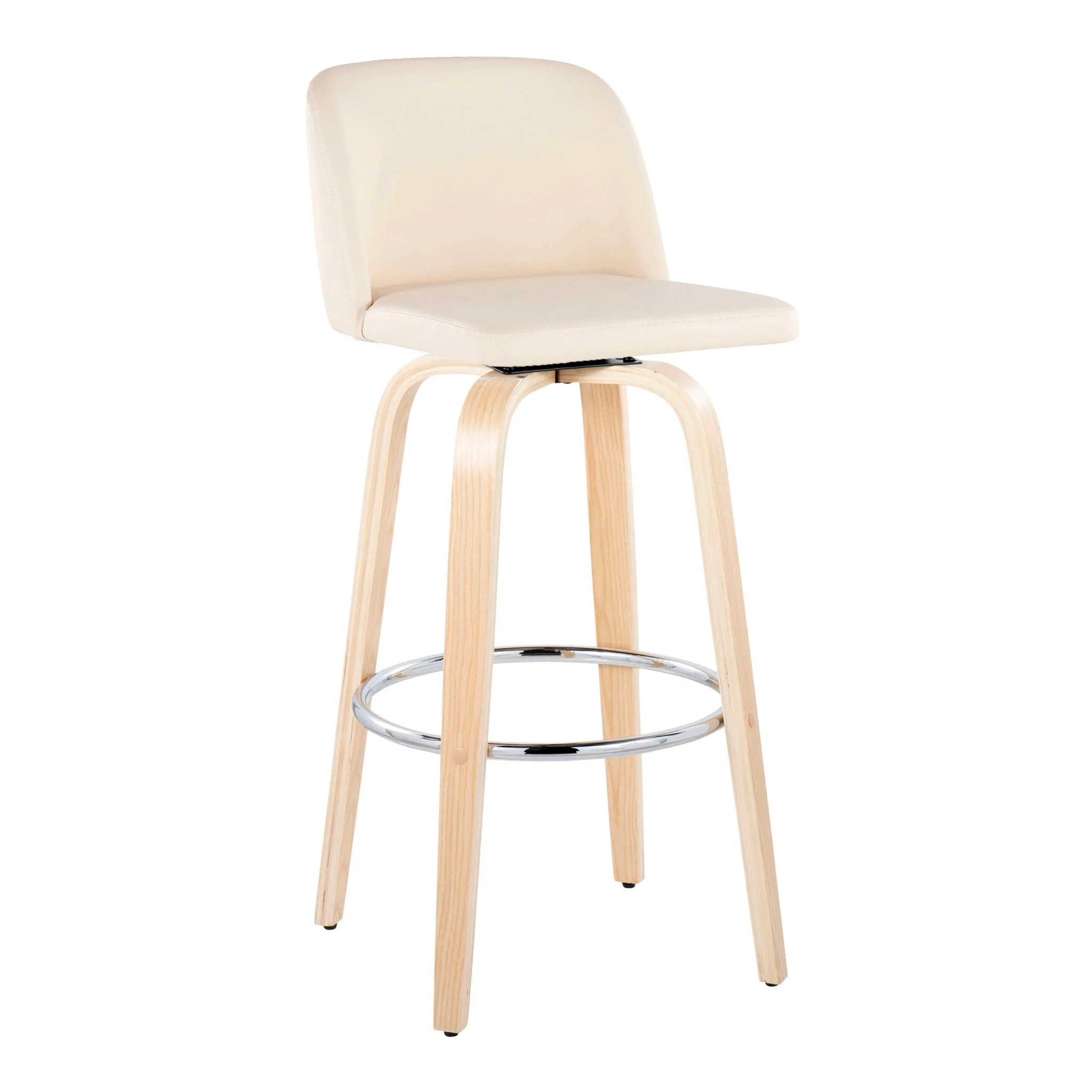 Toriano - Contemporary Fixed Height Barstool & Swivel With Round Footrest (Set of 2) - Image 14