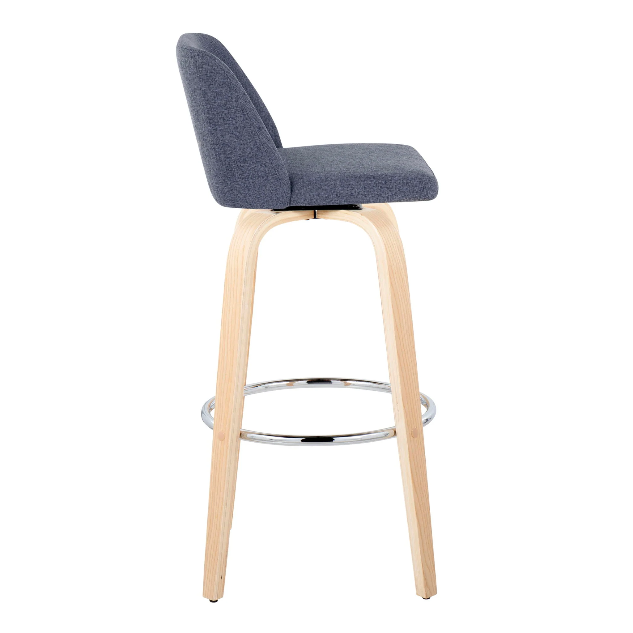 Toriano - Contemporary Fixed Height Barstool & Swivel With Round Footrest (Set of 2) - Image 7