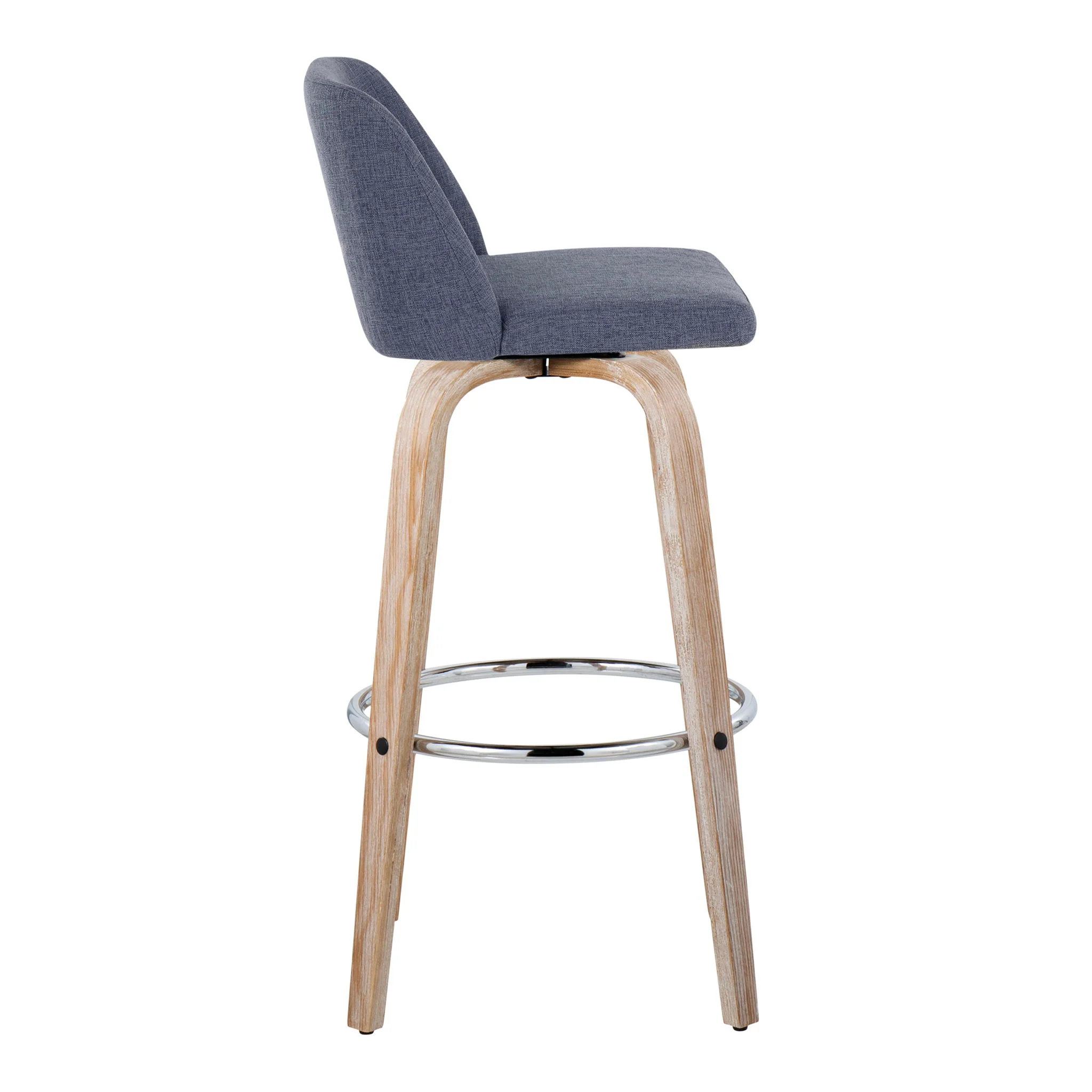Toriano - Contemporary Fixed Height Barstool With Swivel & Round Footrest (Set of 2) - Image 12