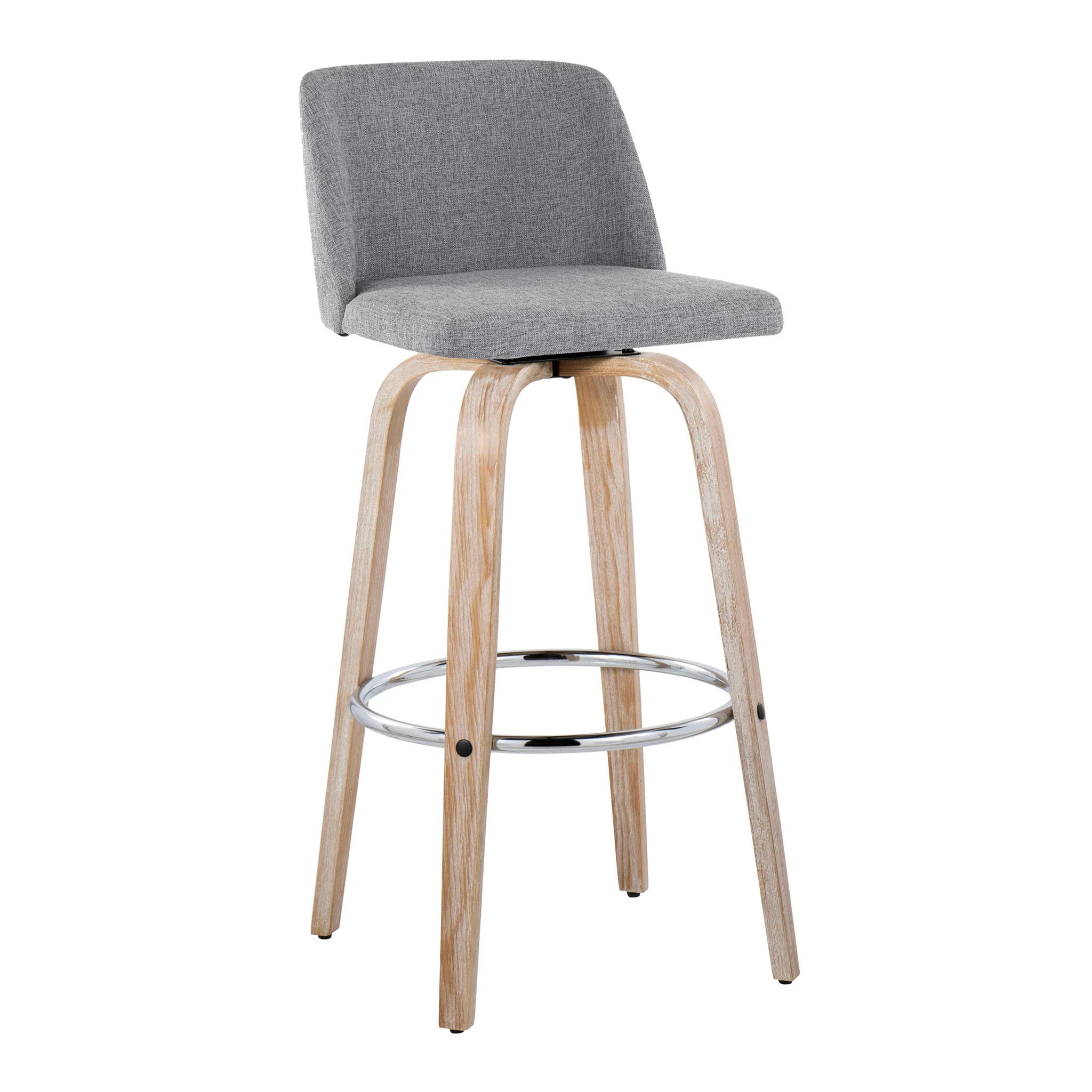 Toriano - Contemporary Fixed Height Barstool With Swivel & Round Footrest (Set of 2) - Image 7