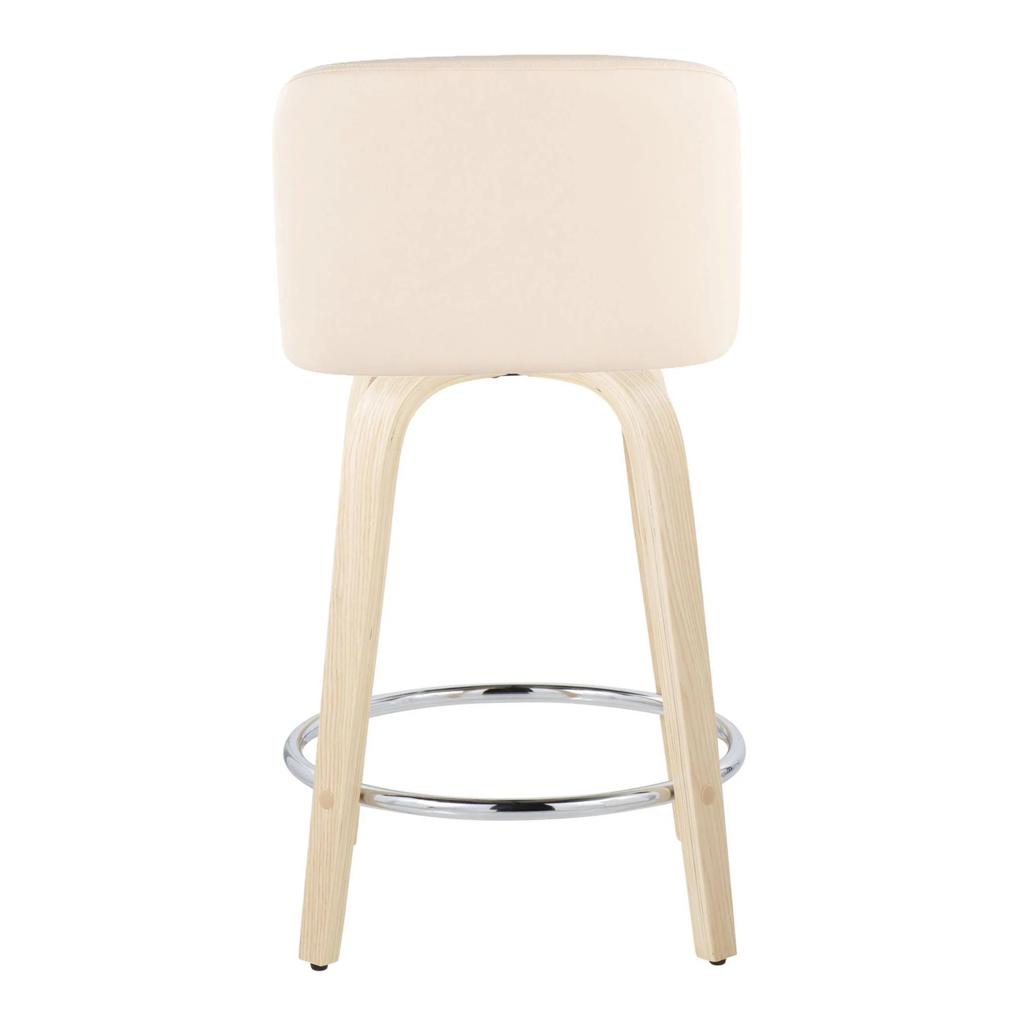 Toriano - Contemporary Fixed Height Counter Stool & Swivel And Round Footrest (Set of 2) - Image 9