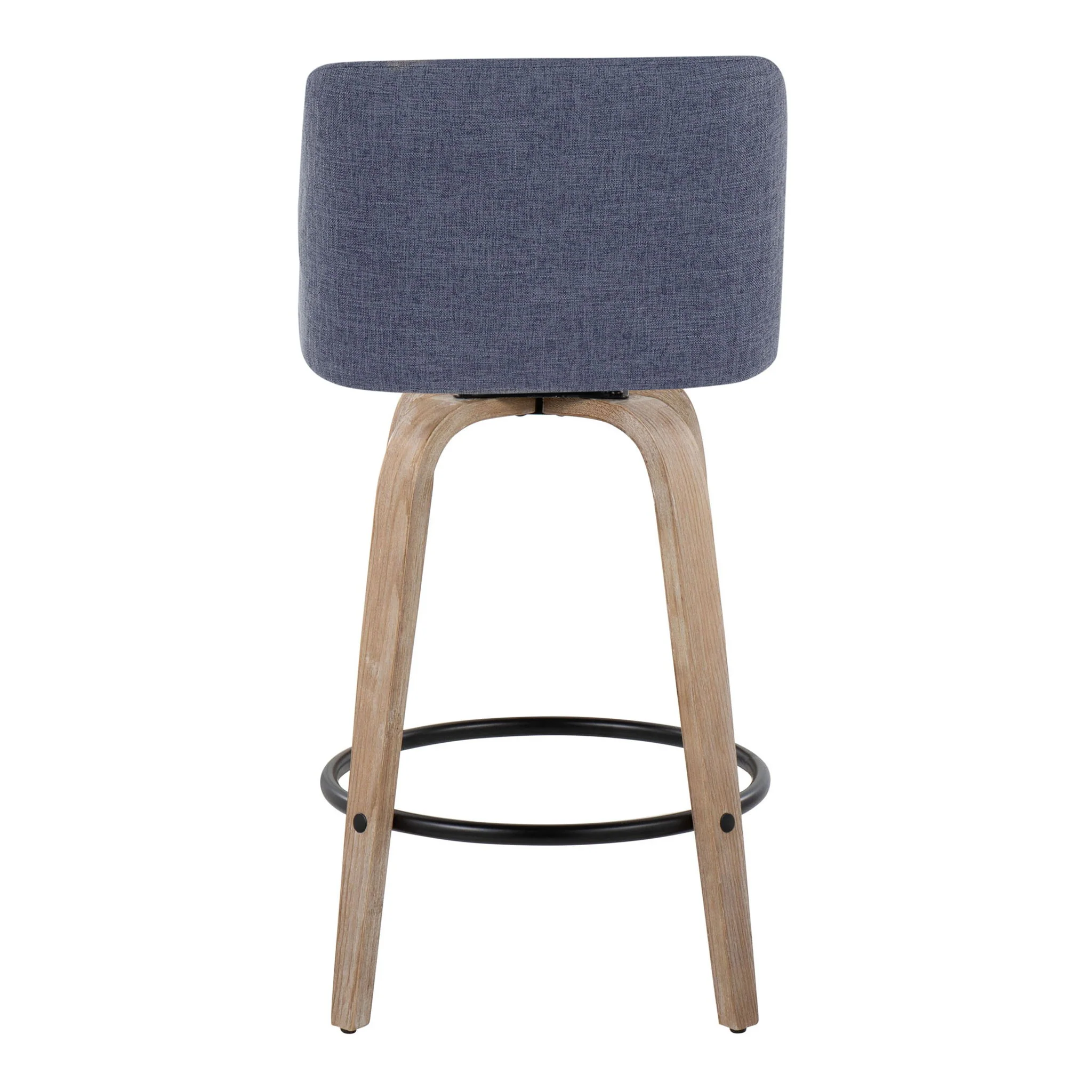 Toriano - Contemporary Fixed-Height Counter Stool & Swivel With Round Footrest (Set of 2) - Image 9