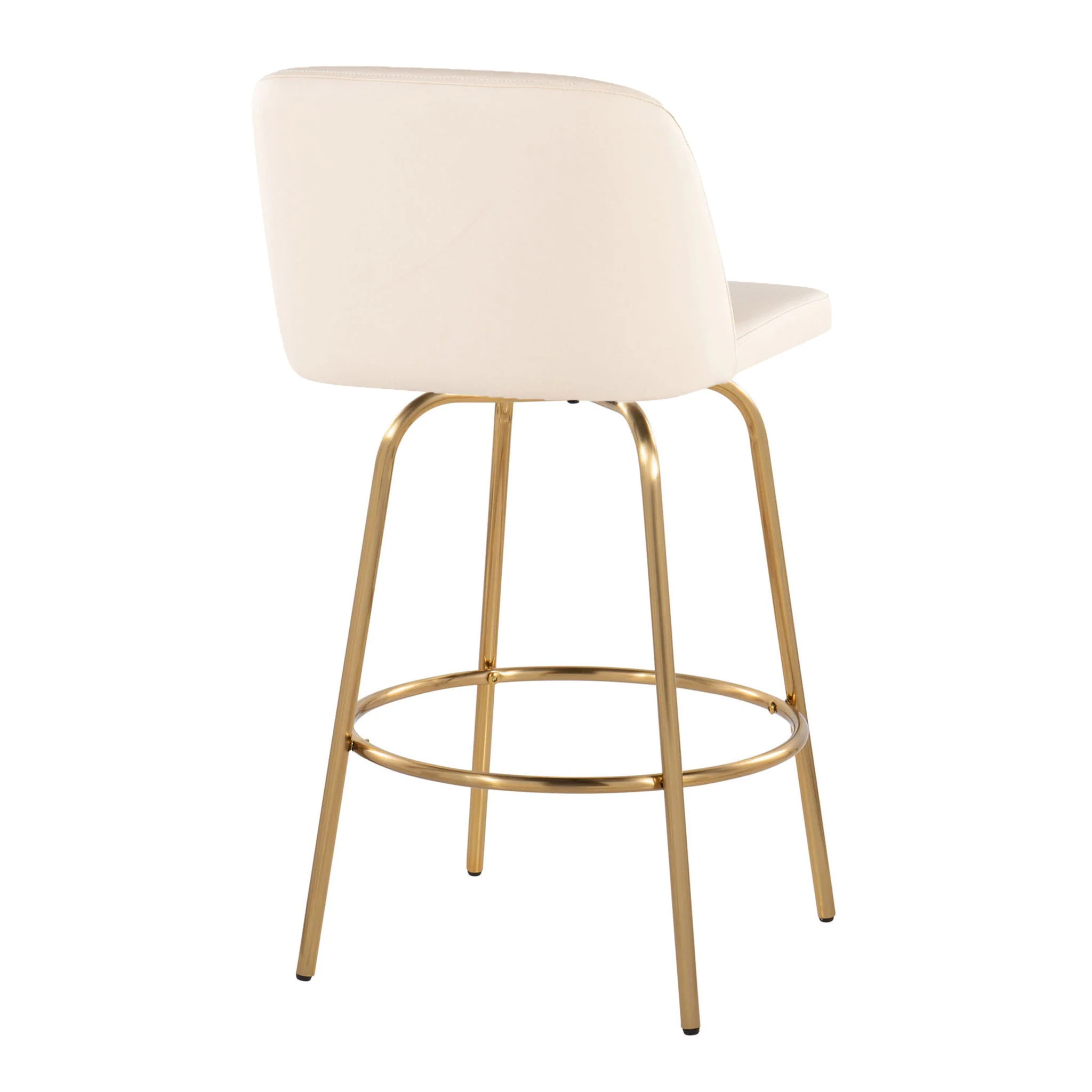 Toriano - Contemporary, Fixed Height Counter Stool With Swivel With Round Footrest (Set of 2) - Image 31