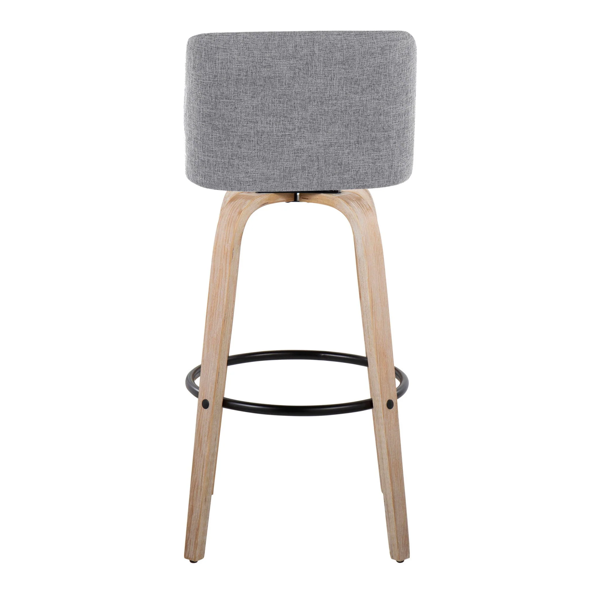 Toriano - Mid-Century Modern Fixed Height BarStool With Round Footrest (Set of 2) - Image 26