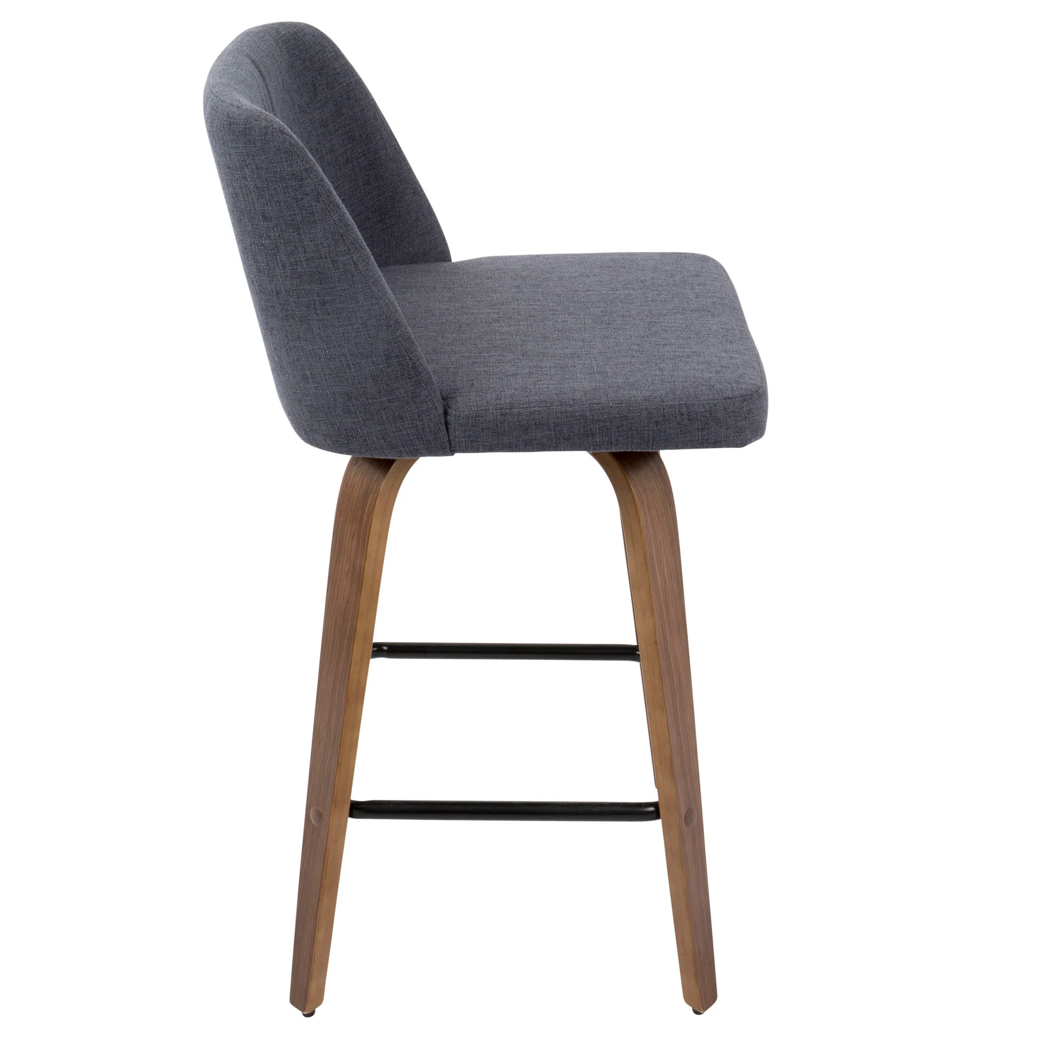 Toriano - Mid Century Modern Fixed Height Counter Stool & Square Footrest (Set of 2) - Image 25