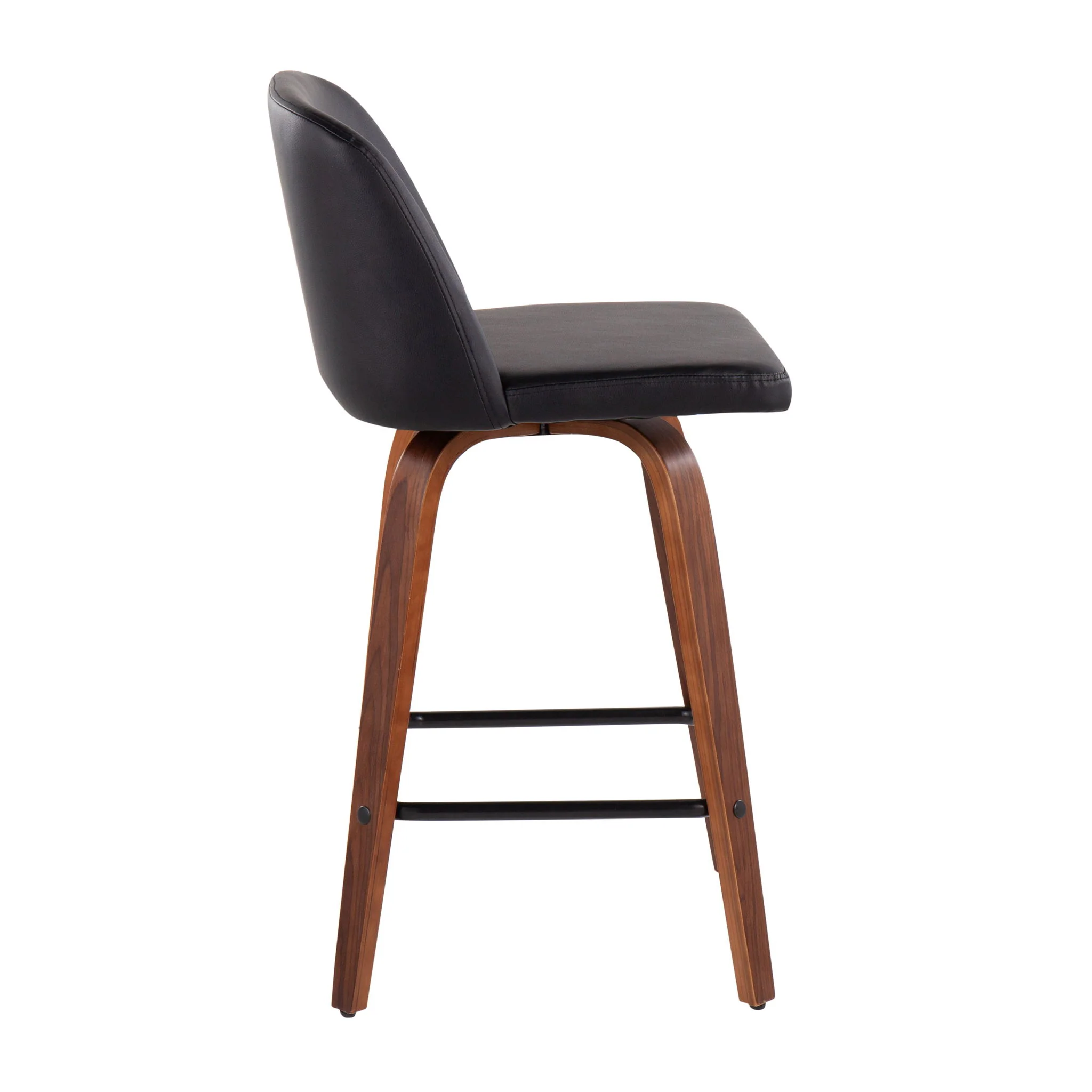 Toriano - Mid Century Modern Fixed Height Counter Stool & Square Footrest (Set of 2) - Image 32
