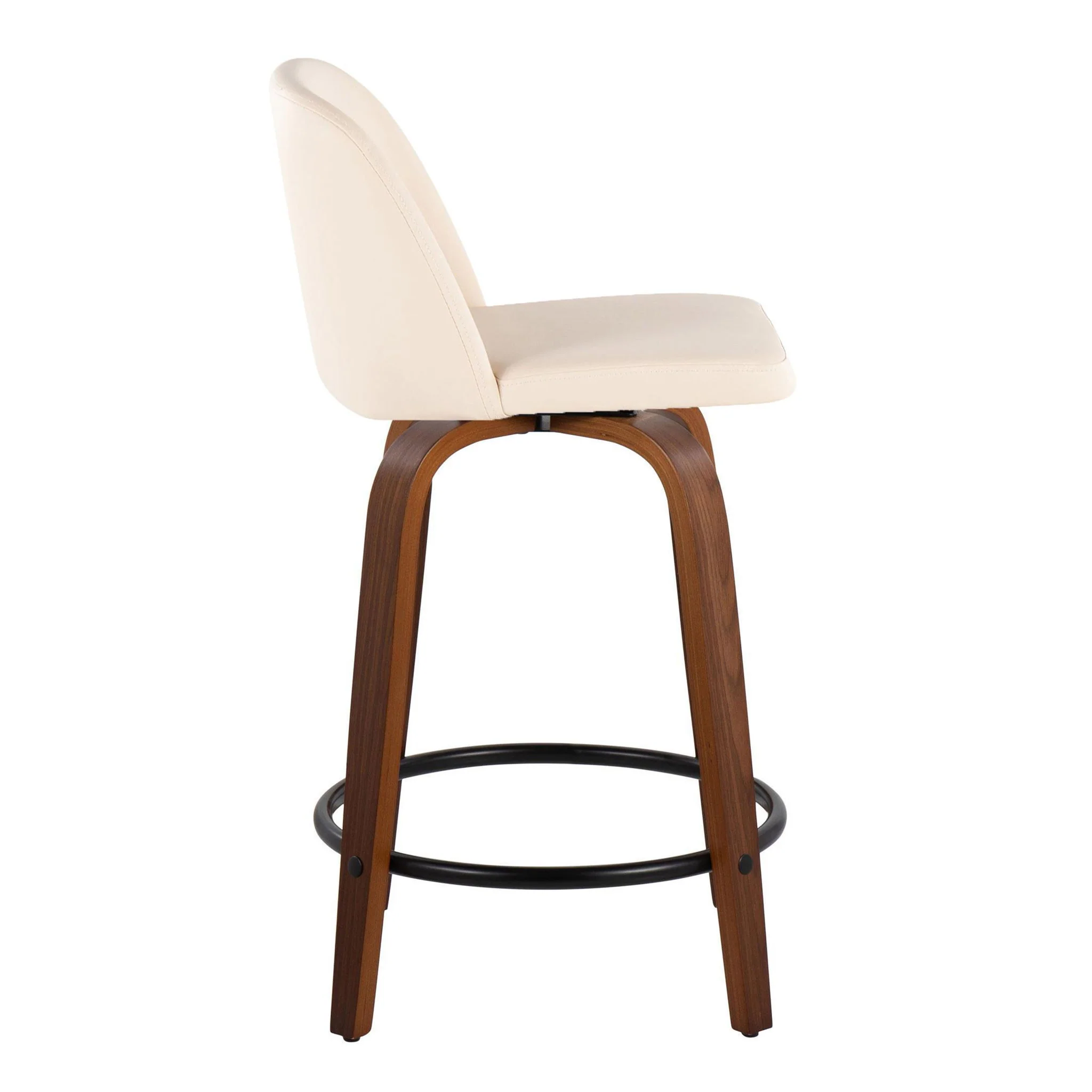 Toriano - Mid Century Modern, Fixed Height Counter Stool & Swivel And Round Footrest (Set of 2) - Image 30