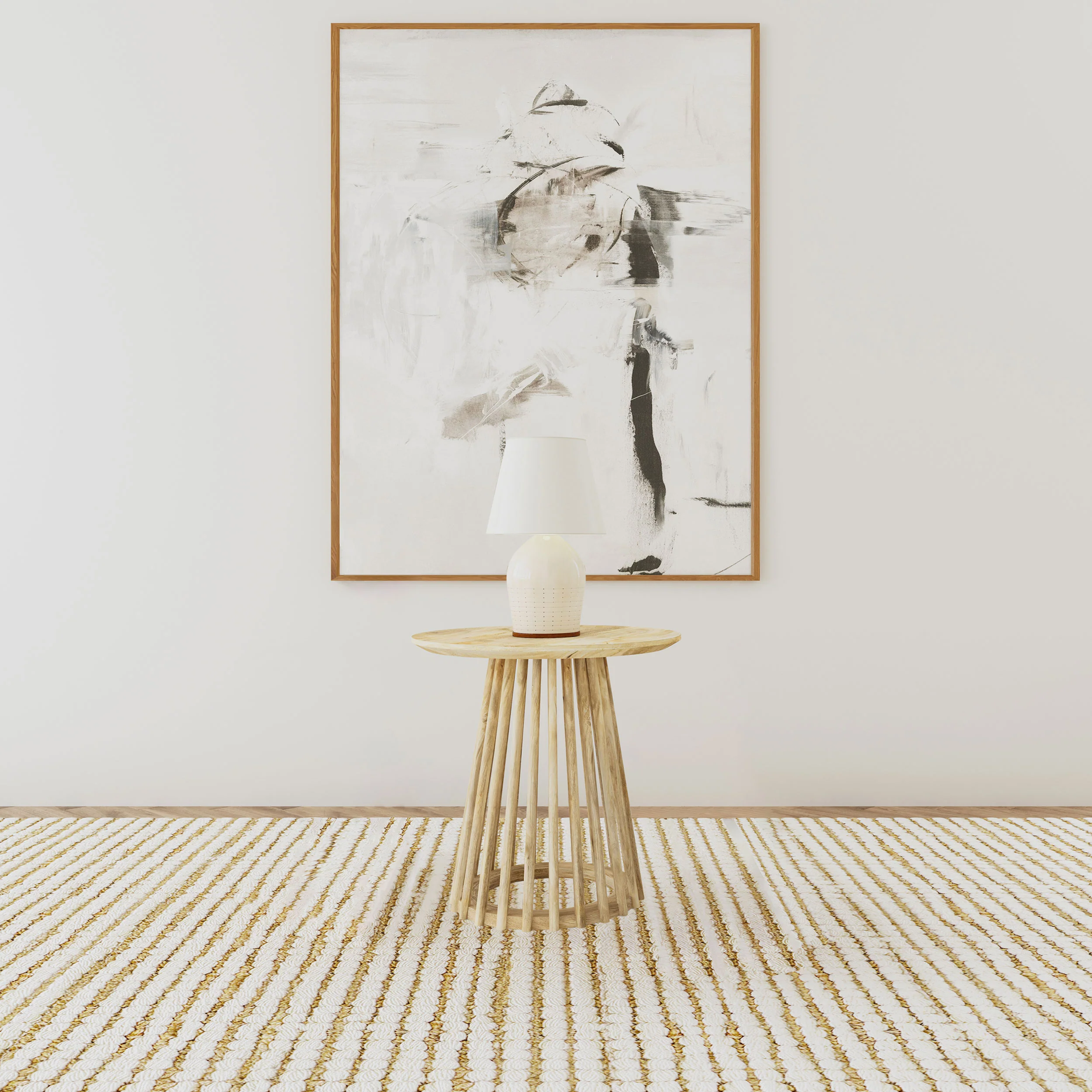 Touhy Round Solid Wood End Table, Natural Mango - Image 2
