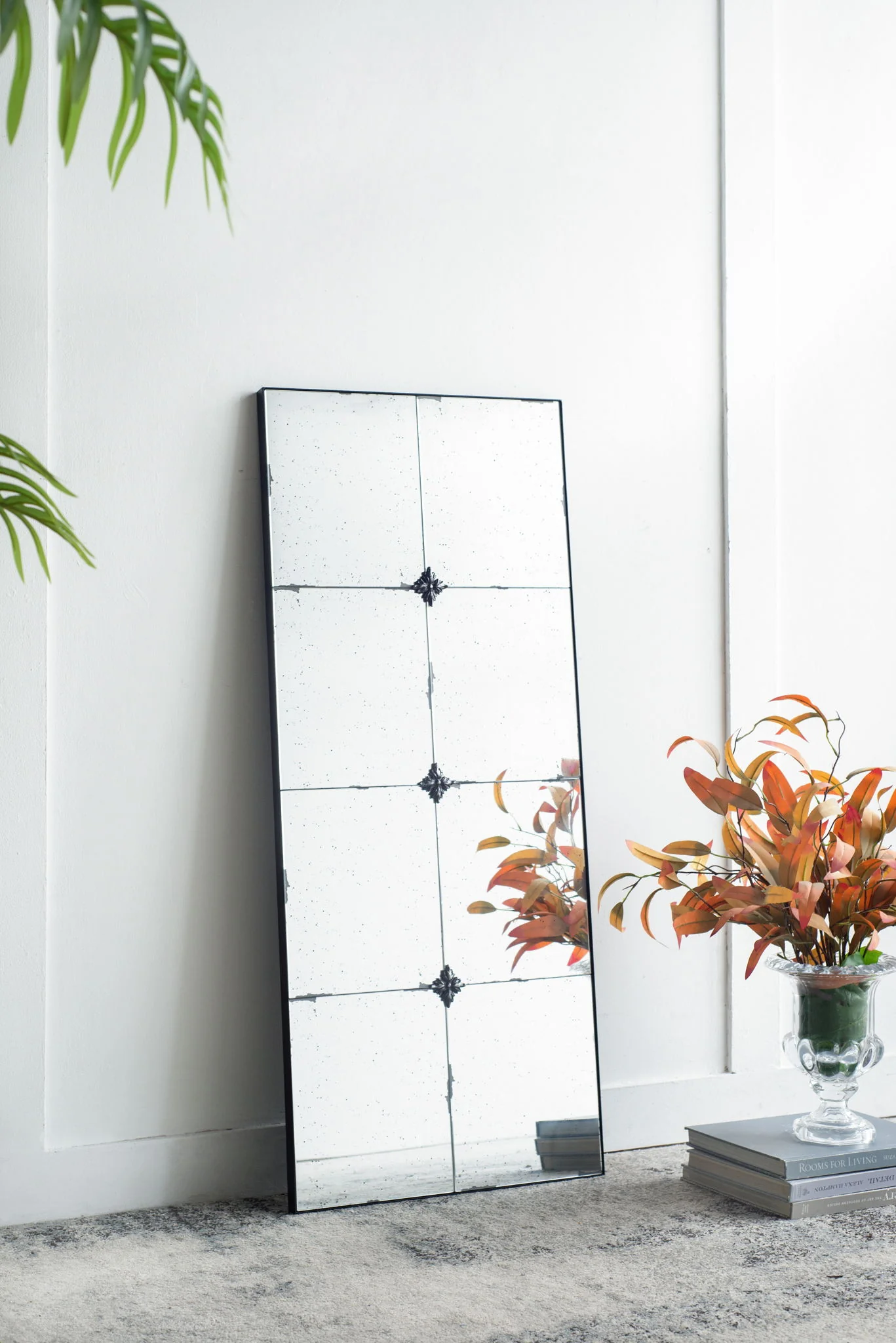 Traditional Decor Style Antique Glass Panel Mirror, Wall Mirror For Bathroom Entryway Console Lean Against Wall - Image 11