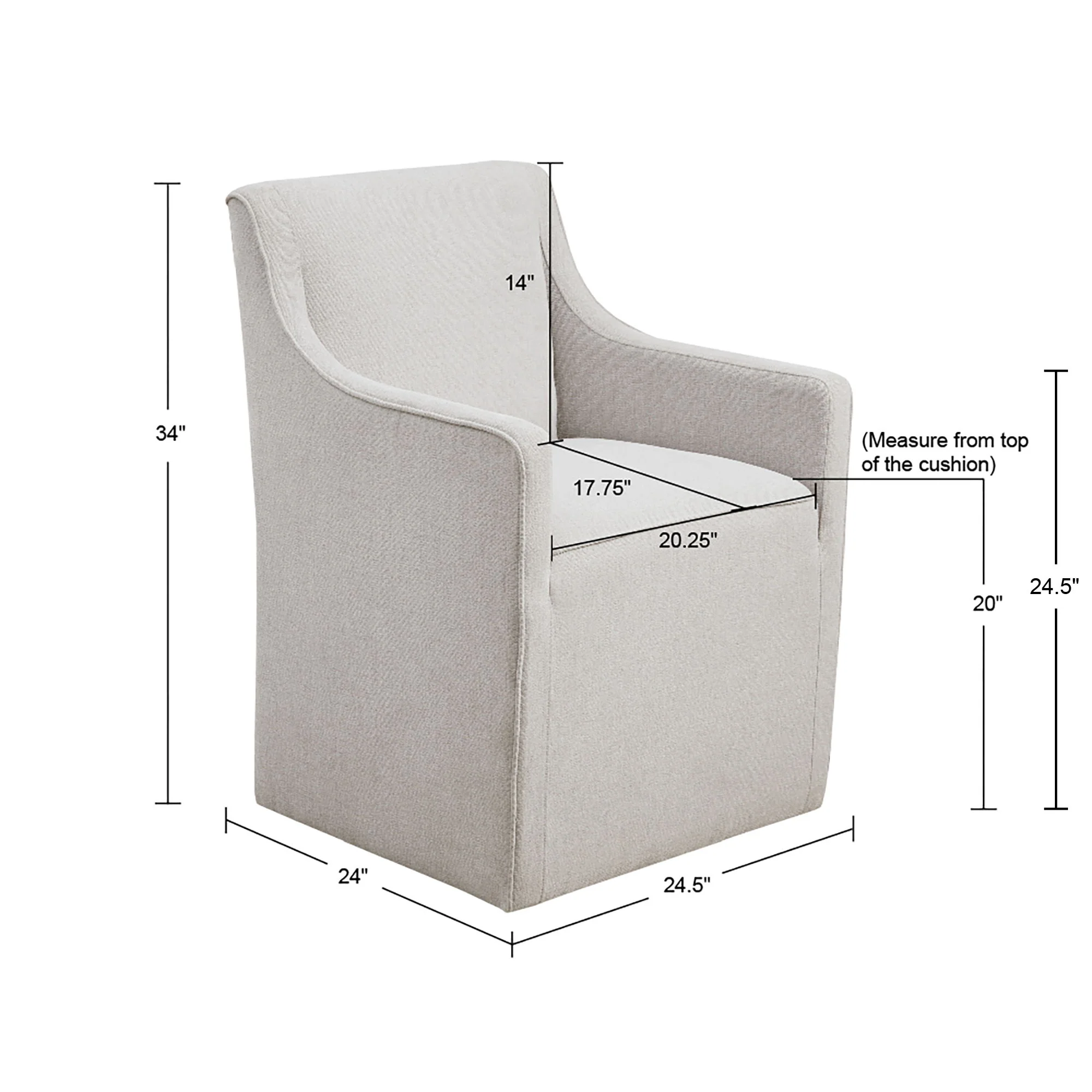 Traditional Skirted Dining Arm Chair - Image 11