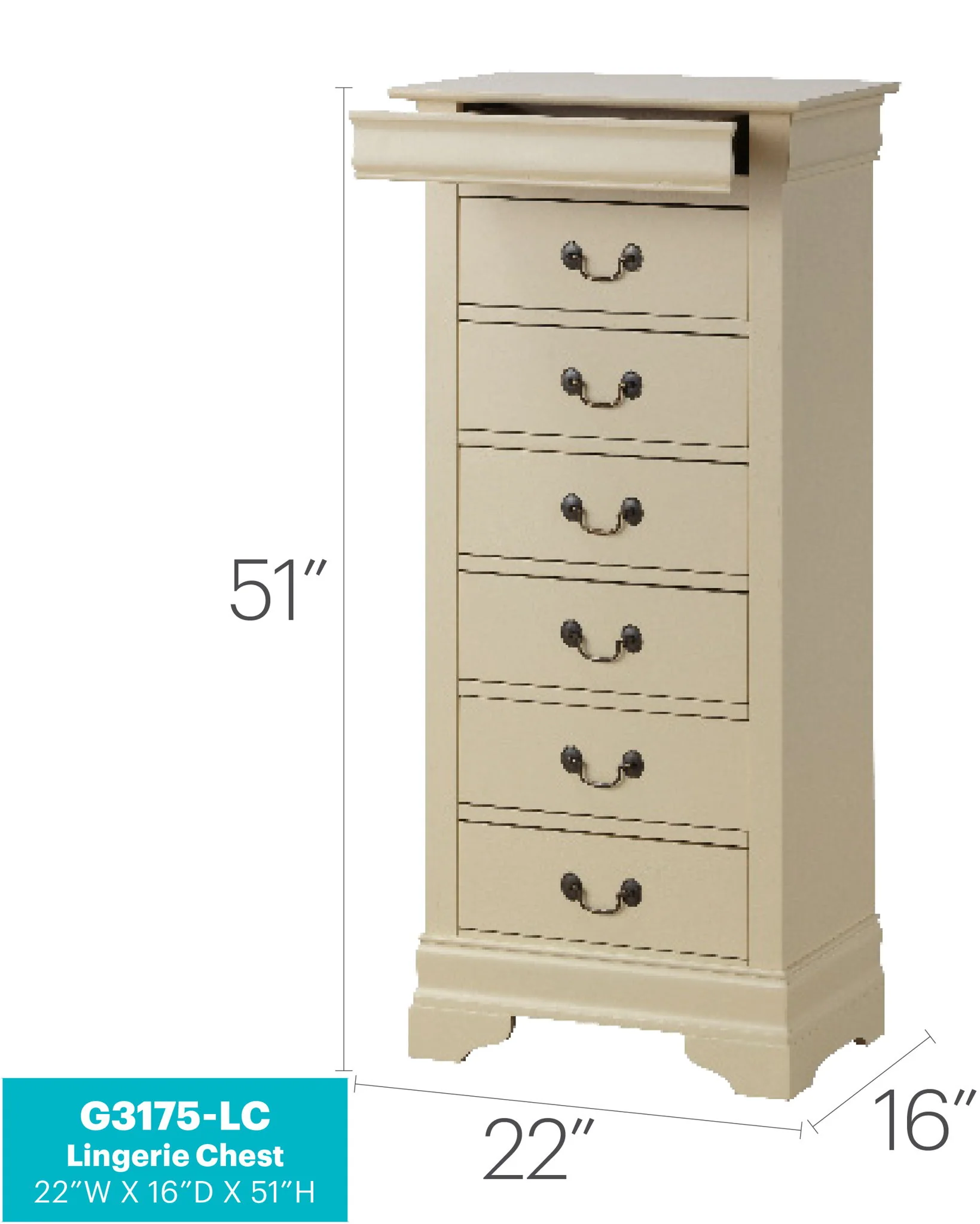 Traditional Style Lingerie Storage Chest Timeless - Image 27