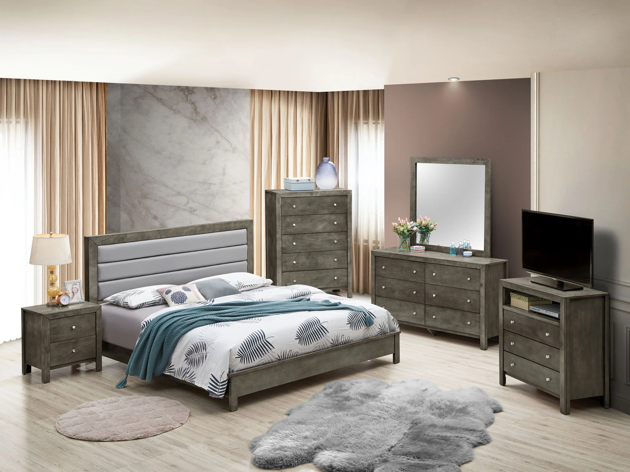 Transitional Modern Design Bed - Image 10