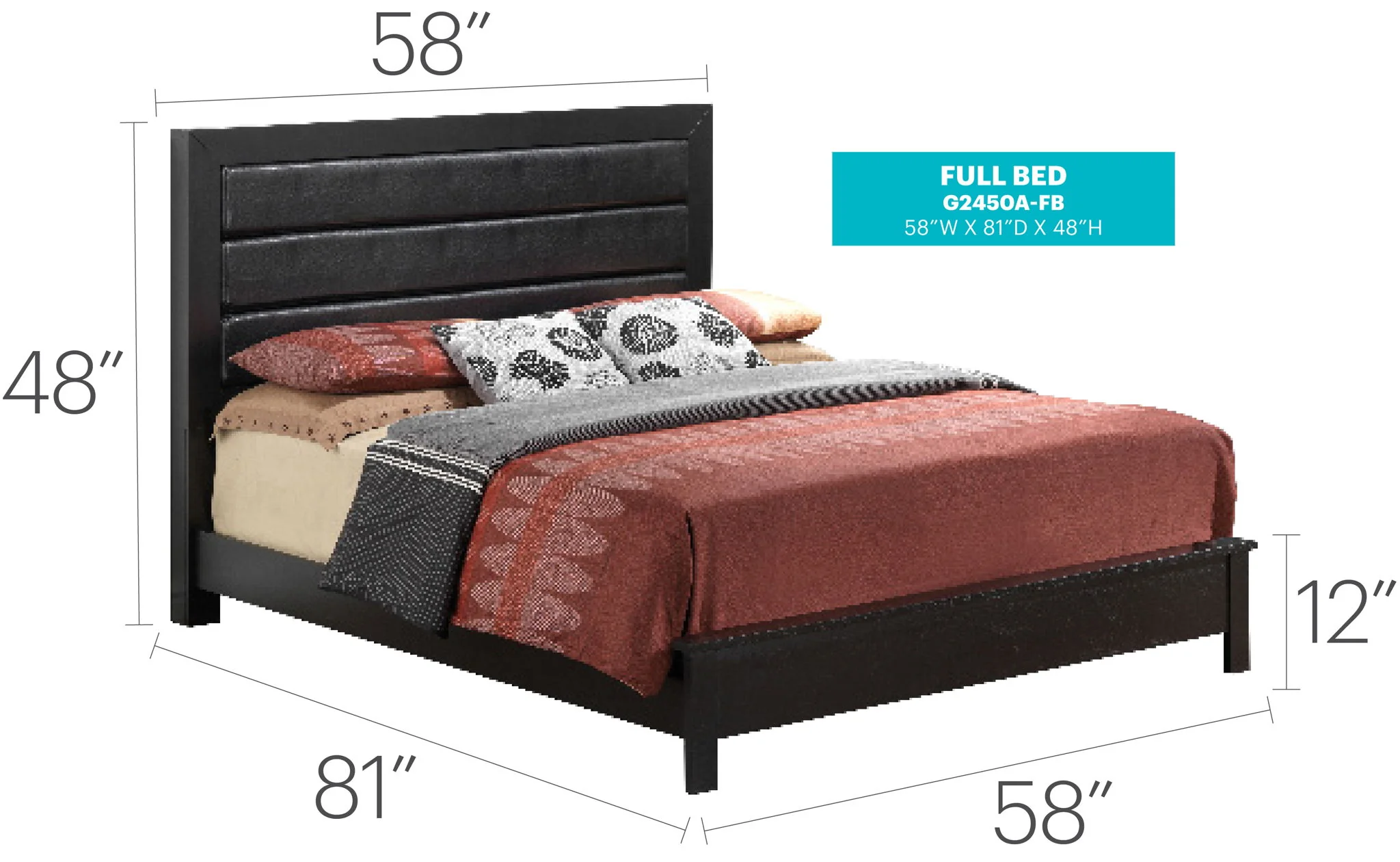 Transitional Modern Design Bed - Image 18