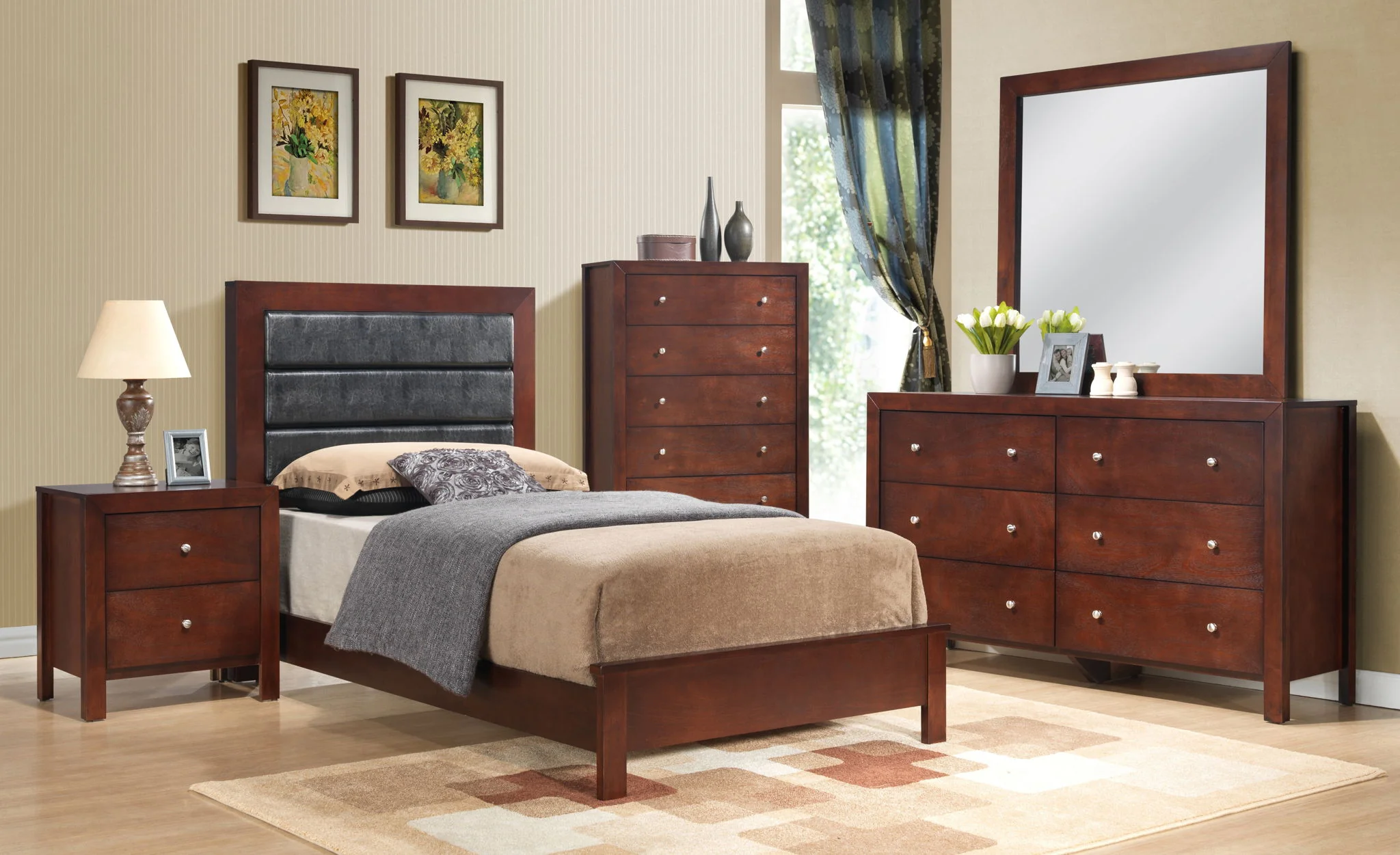 Transitional Modern Design Bed - Image 7