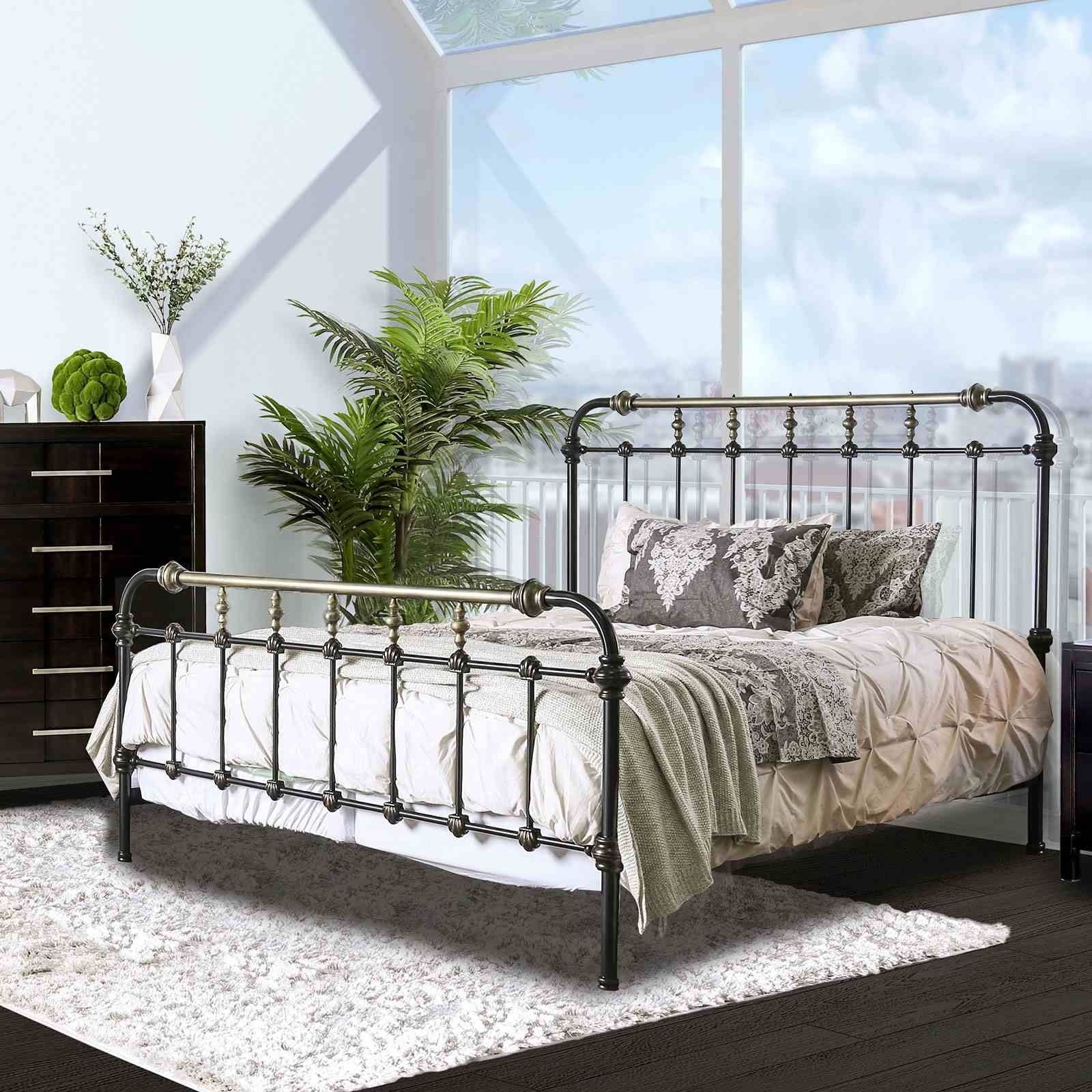 Transitional Style Bed With Accents - Image 6