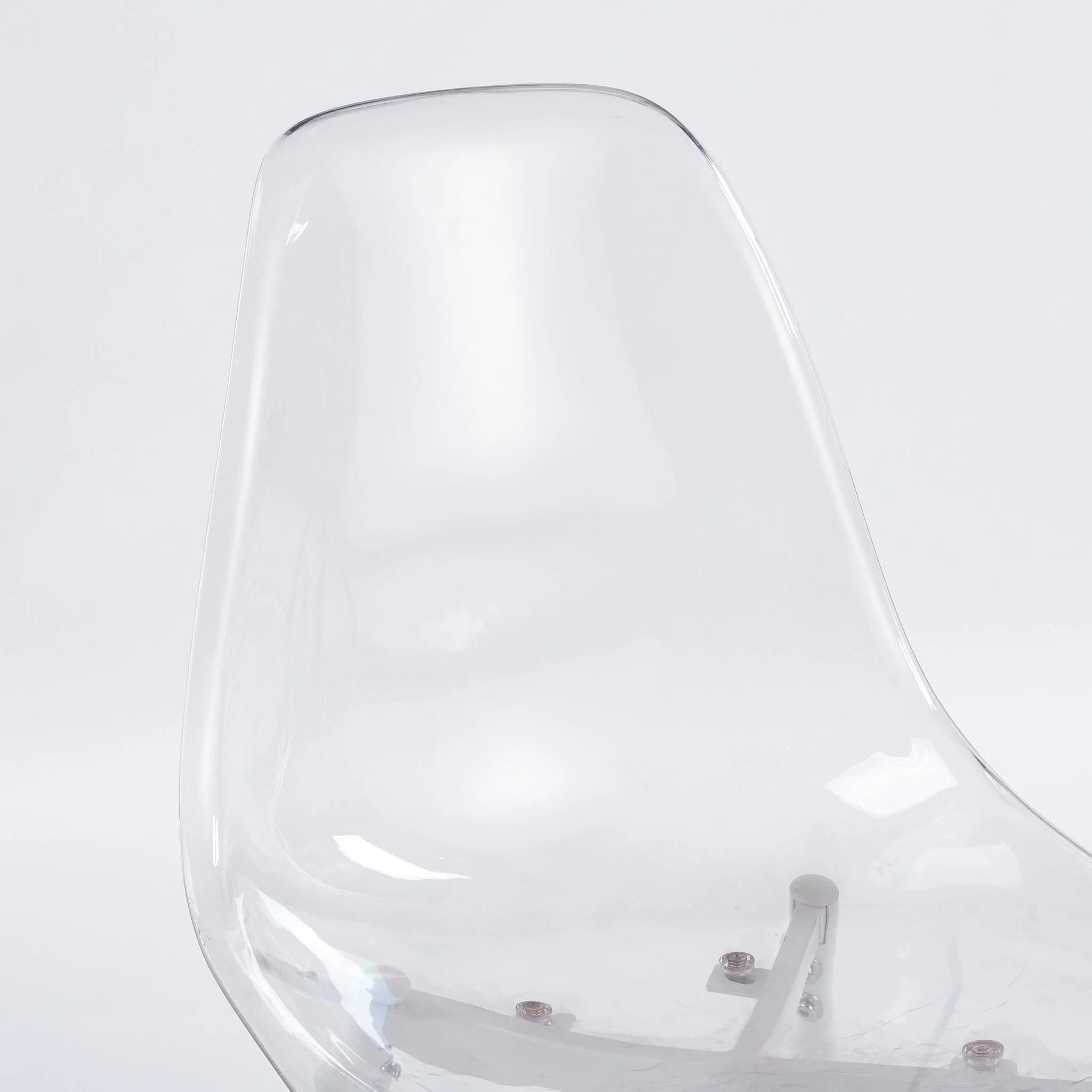 Transparent Dining Chair (Set of 4) - Matte White - Image 6