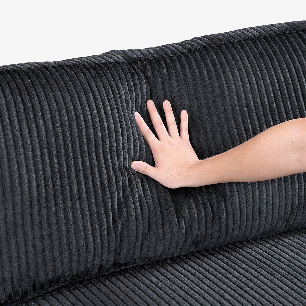 Cedric Modular Sectional Armless Chair in Black - Image 6