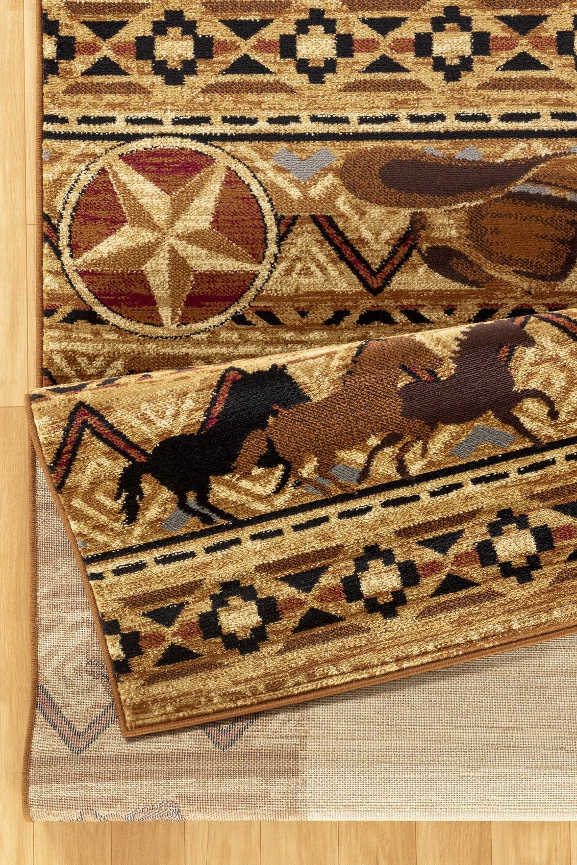 Tribes - 5'3" X 7'3" Southwest Area Rug Polypropylene - Beige - Image 4