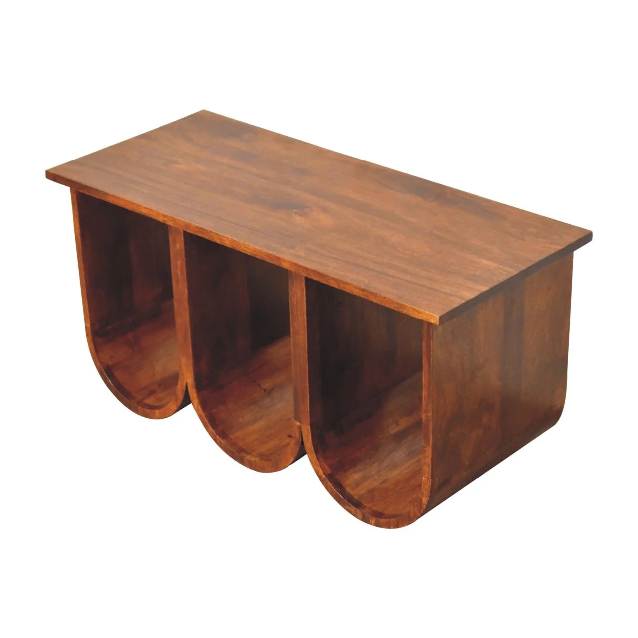 Triple Open Style Coffee Table - Beige / Brown - Image 4