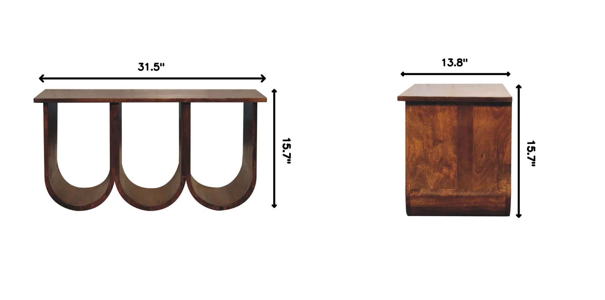 Triple Open Style Coffee Table - Beige / Brown - Image 6