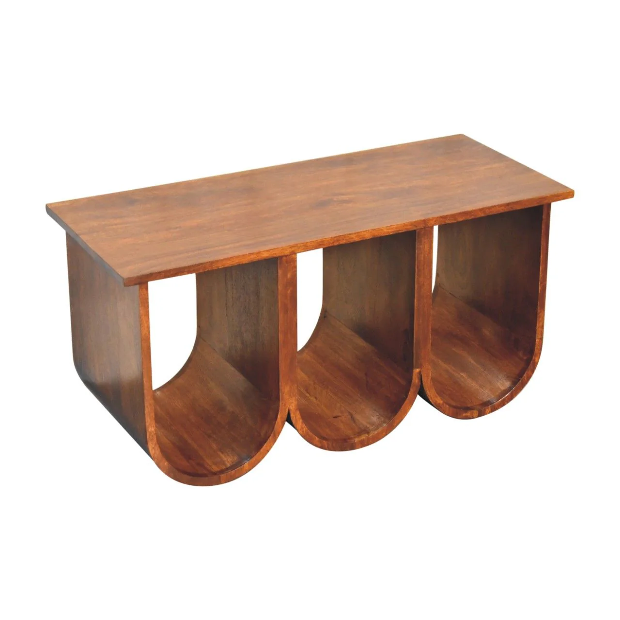 Triple Open Style Coffee Table - Beige / Brown - Image 7