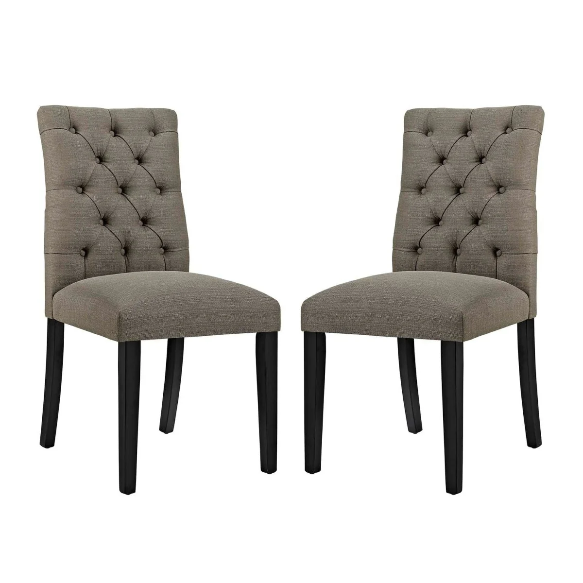 Tufted Button Back Fabric Dining Chair Set of 2 - Image 16
