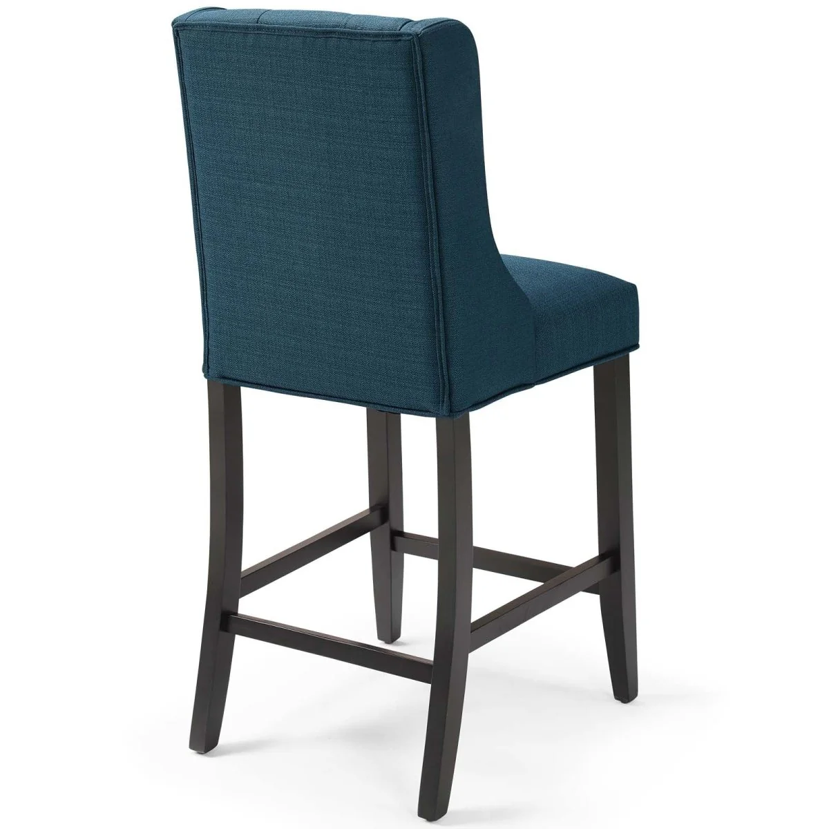 Tufted Button Fabric Counter Stool – Solid Wood 42 Inch - Image 4