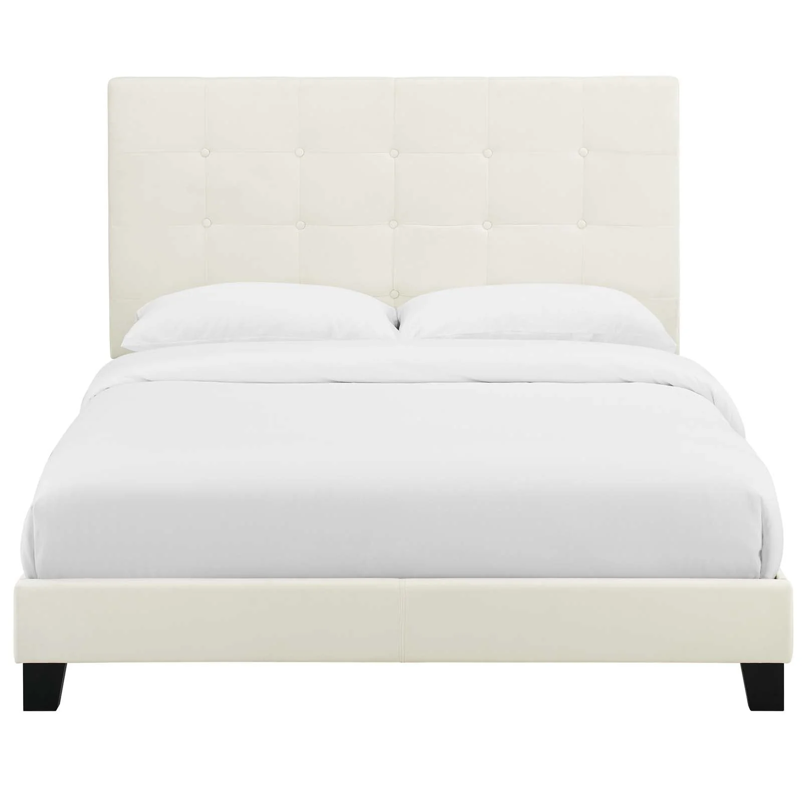 Tufted Button Performance Velvet Platform Bed - Image 9