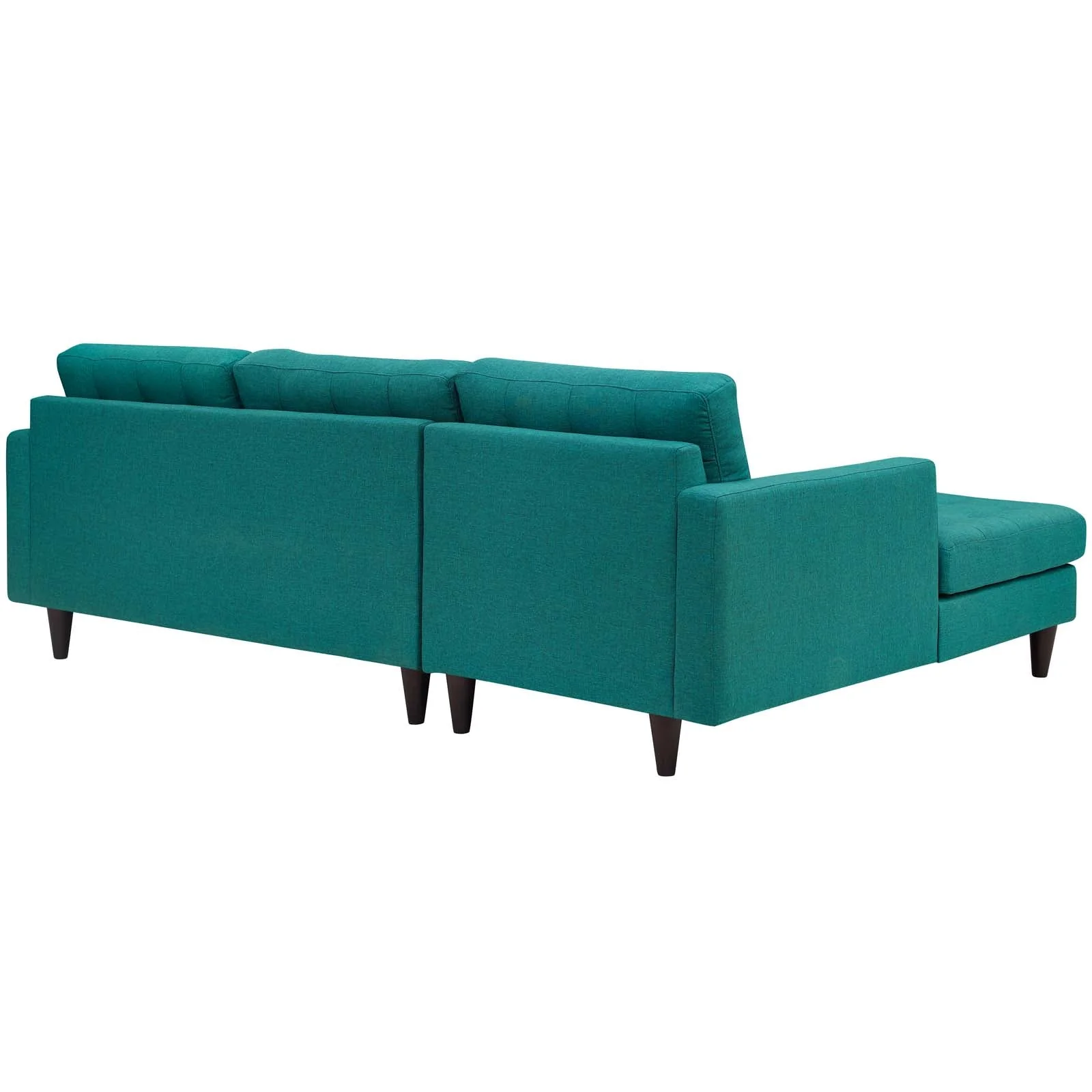 Tufted Button Upholstered Fabric 2-Piece Left-Facing Sectional Sofa 100 Inch - Image 2