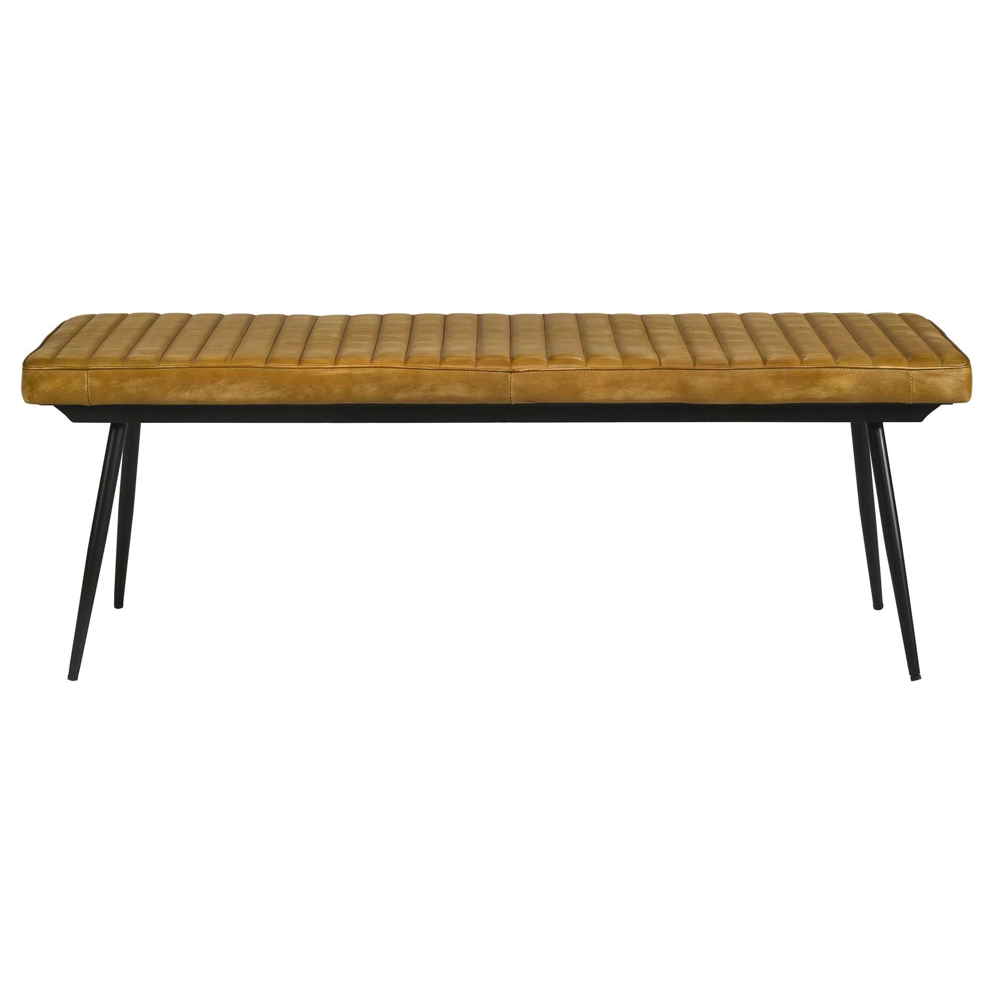 Tufted Cushion Side Bench With Tapered Legs - Image 4