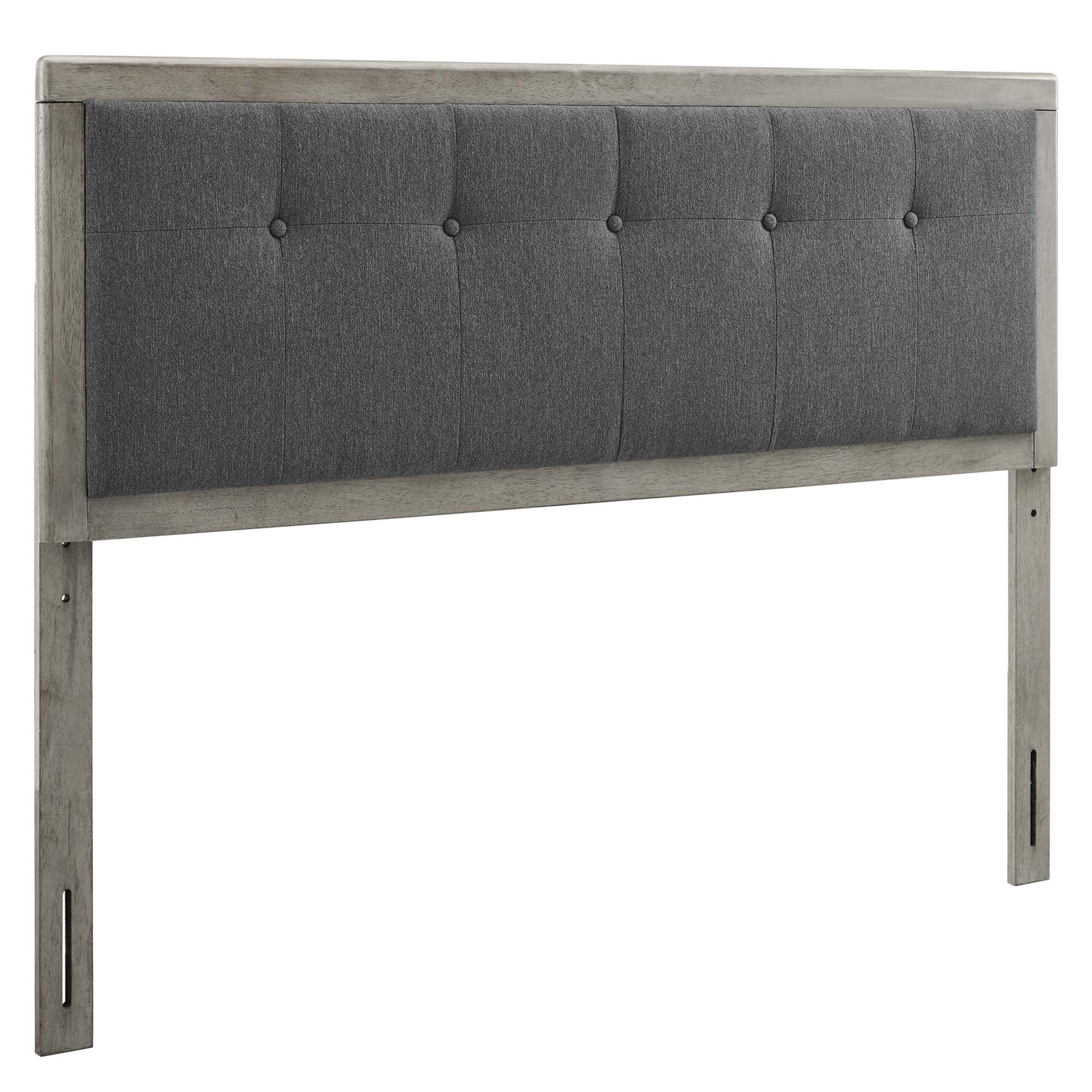 Tufted Fabric and Wood Accent Headboard - Image 48